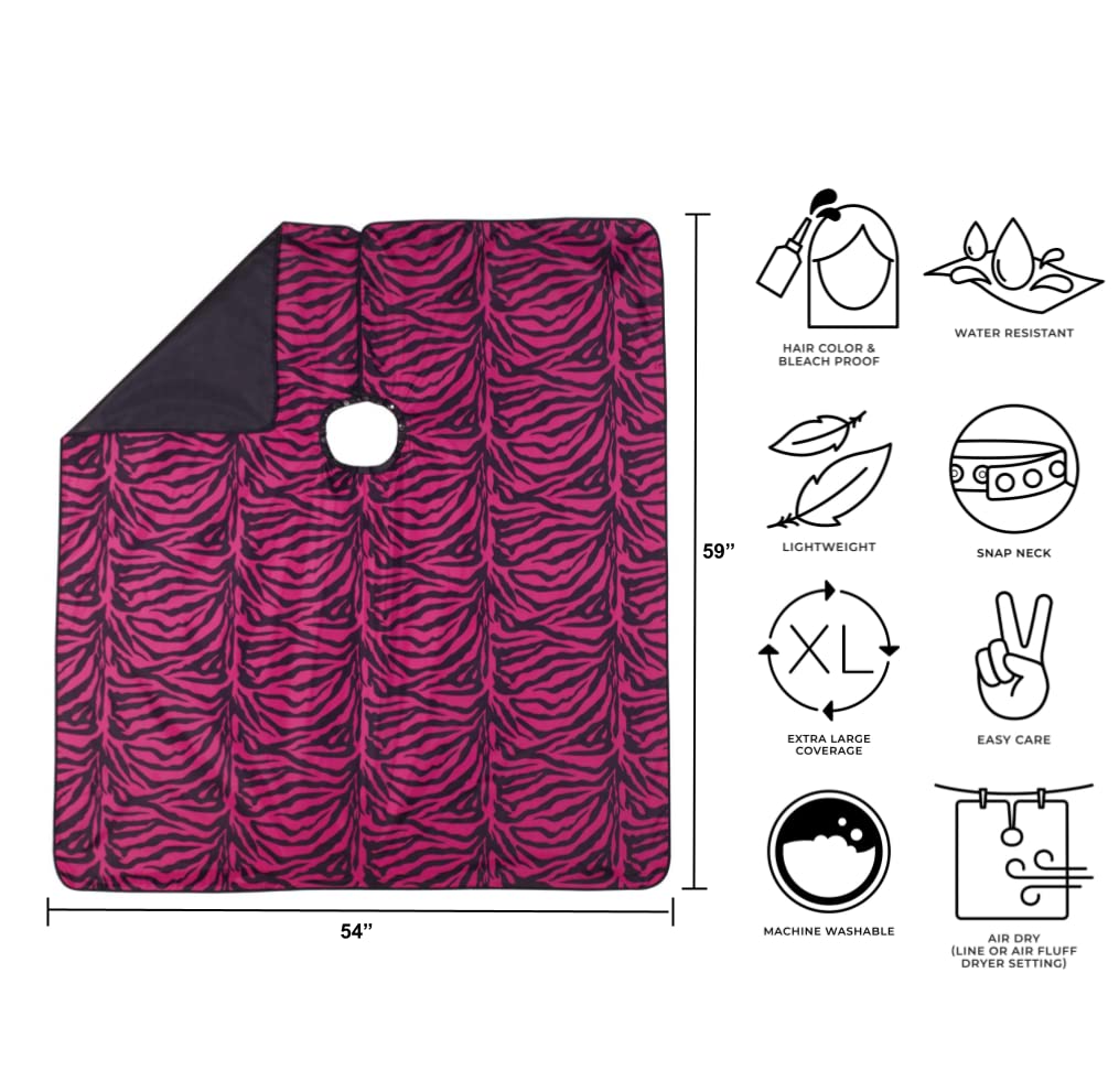 Cricket Flip Reversible Zebra All-Purpose Salon Cape VIP Extensions