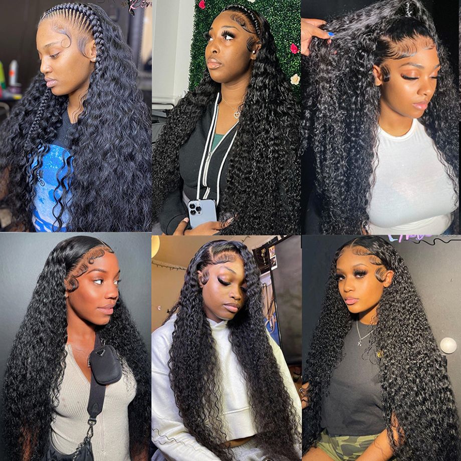 Curly Wigs Deep Wave Frontal Wig 13x6 Hd Lace Loose Water Wave Wigs Human Hair 30 40 Inch 13x4 Curly Lace Front Human Hair Wig