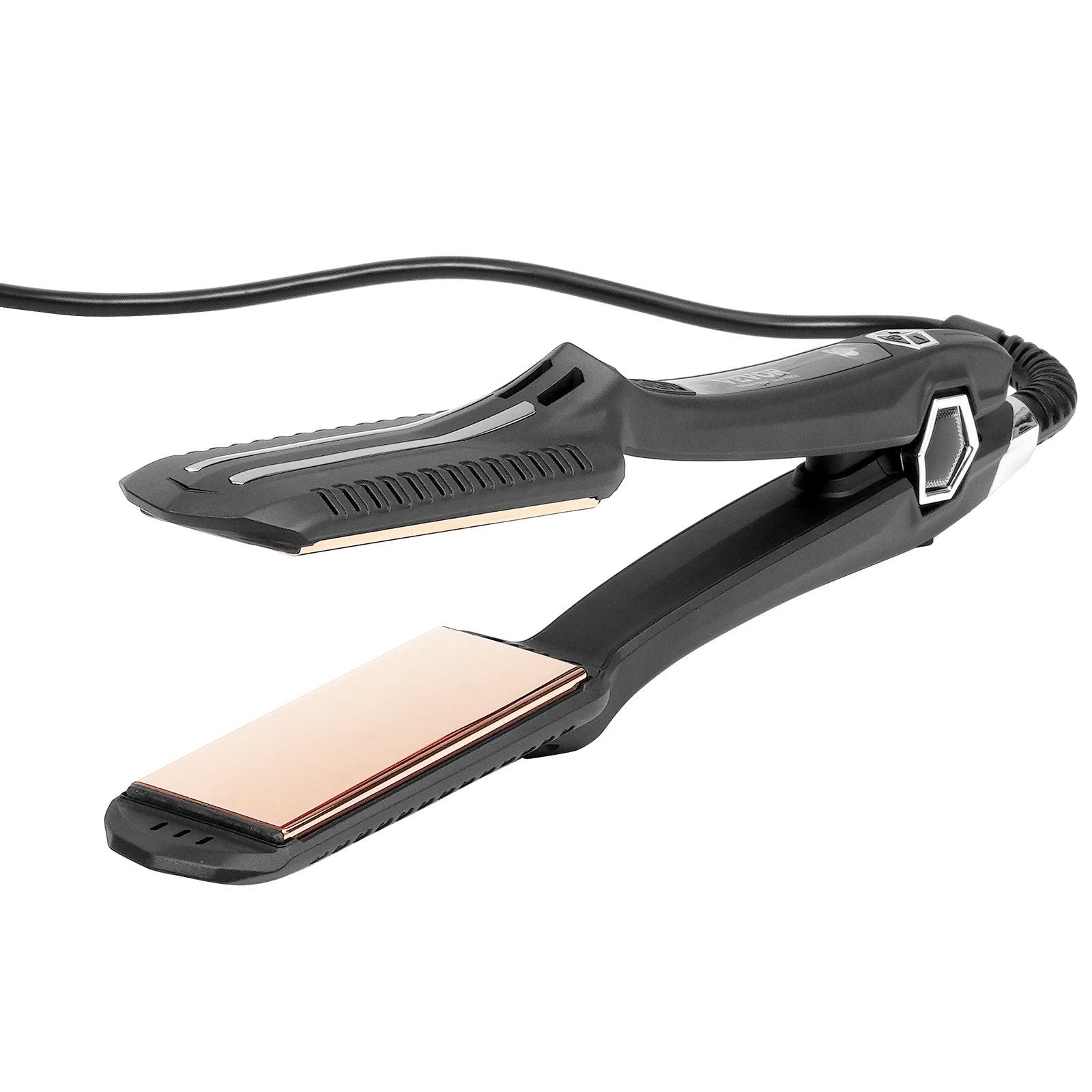 Hair Straightener, 1.5-inch Titanium Flat Iron, Dual Infrared Hair Straightener Flat Iron with LCD Display and 19 Temp Levels - 210°F to 450°F, Dual Voltage 110V/240V for Salon Home Travel Use VYSN