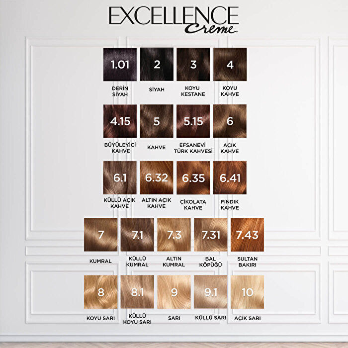 L'Oréal Paris Excellence Crème Hair Color 5 Brown - 100% Gray Coverage | Rich Color Beauty Care Bag