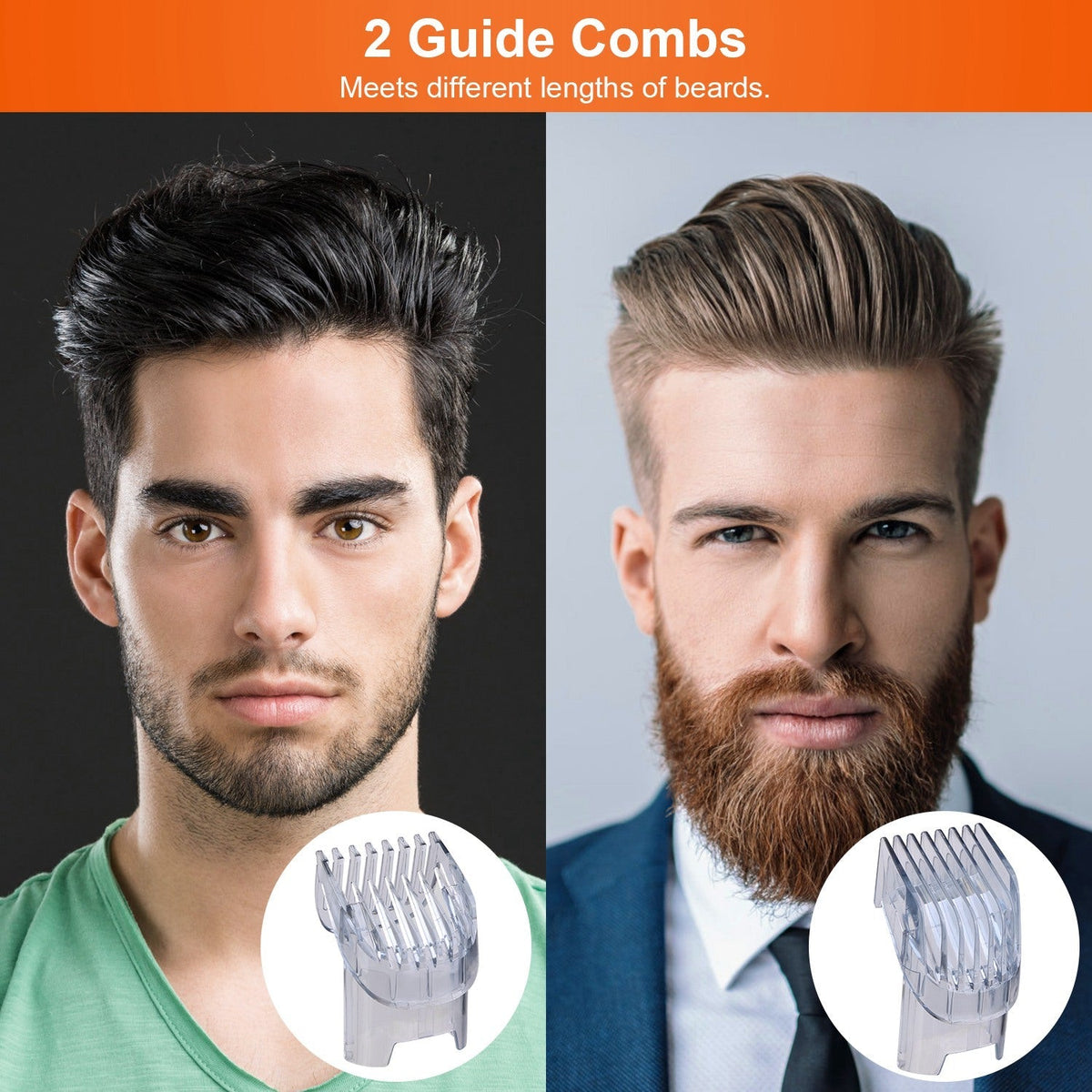Cordless Beard Trimmer USB Rechargeable Beard Grooming Kit Electric Razor Hair Shaver Clipper with Precision Dial GBruno Store
