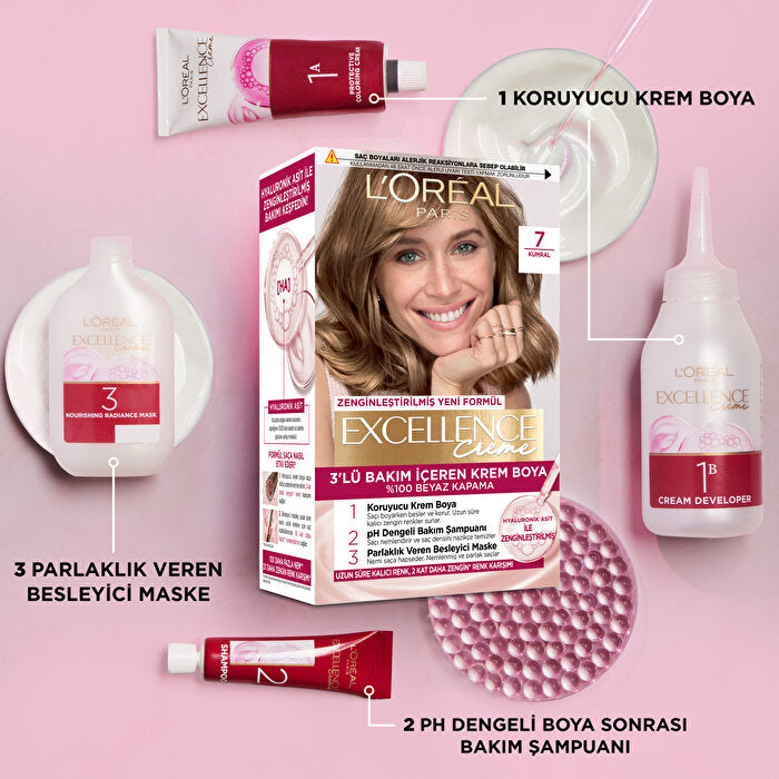 L'Oreal Paris Excellence Crème Hair Color Ash Blonde 9.1 - 100% Gray Coverage | Professional Care Beauty Care Bag