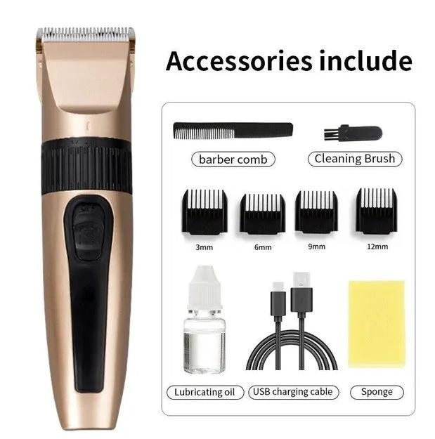 Professional Hair Clippers Trimmer Mens Barber Hair Cutting Kit Machine Cordless Vain Products