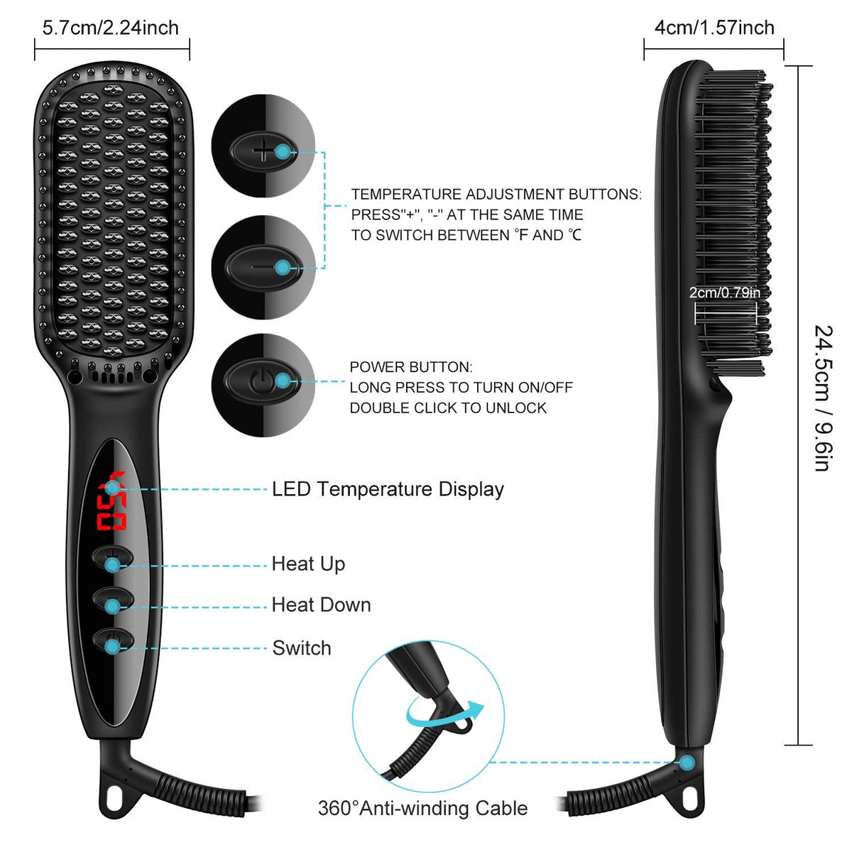 2-In-1 Ionic Hair Straightener Beard Comb Sell My Stuff