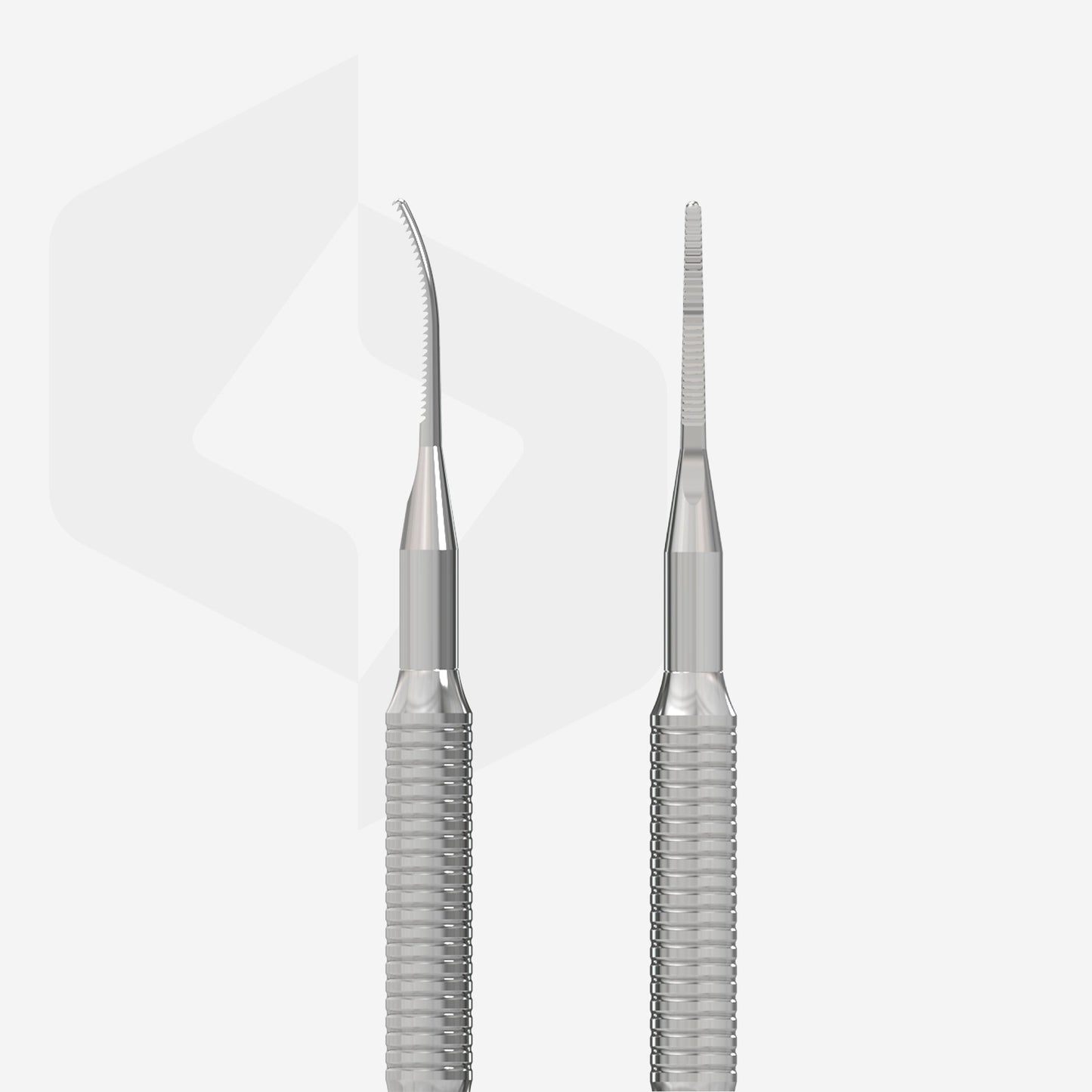 Pedicure toenail file EXPERT 60 TYPE 4 (straight narrow nail file and narrow file with a bent end) Lunali Nail Supply