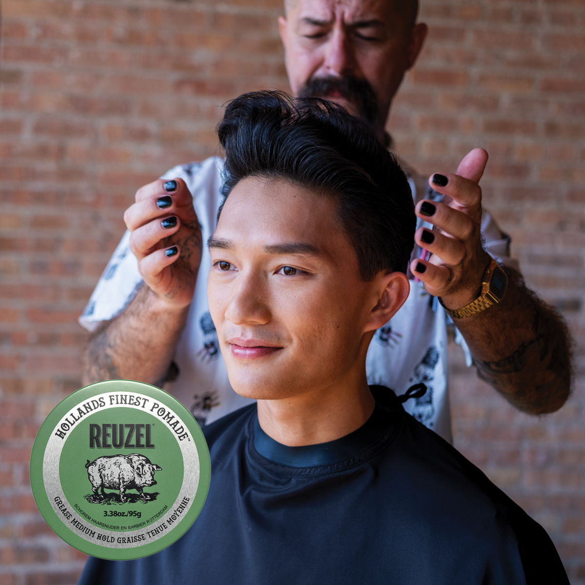Reuzel - Green Oil Based Medium Pomade Grease The Grease Shop