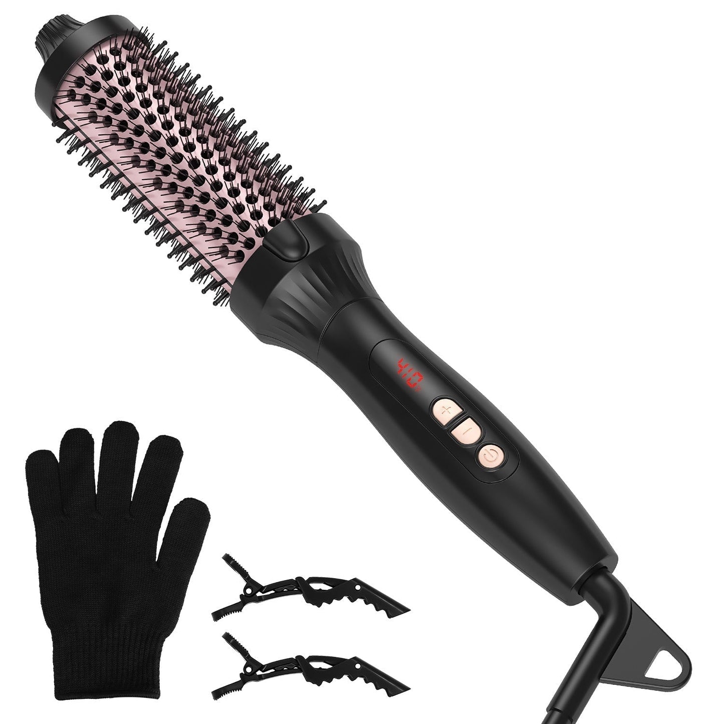 3 In 1 Thermal Brush Hair Curler Brush Hair Curler Straightener with 10 Heating Levels 30S Fast Heating Fit for All Hair Types for Home Travel GBruno Store
