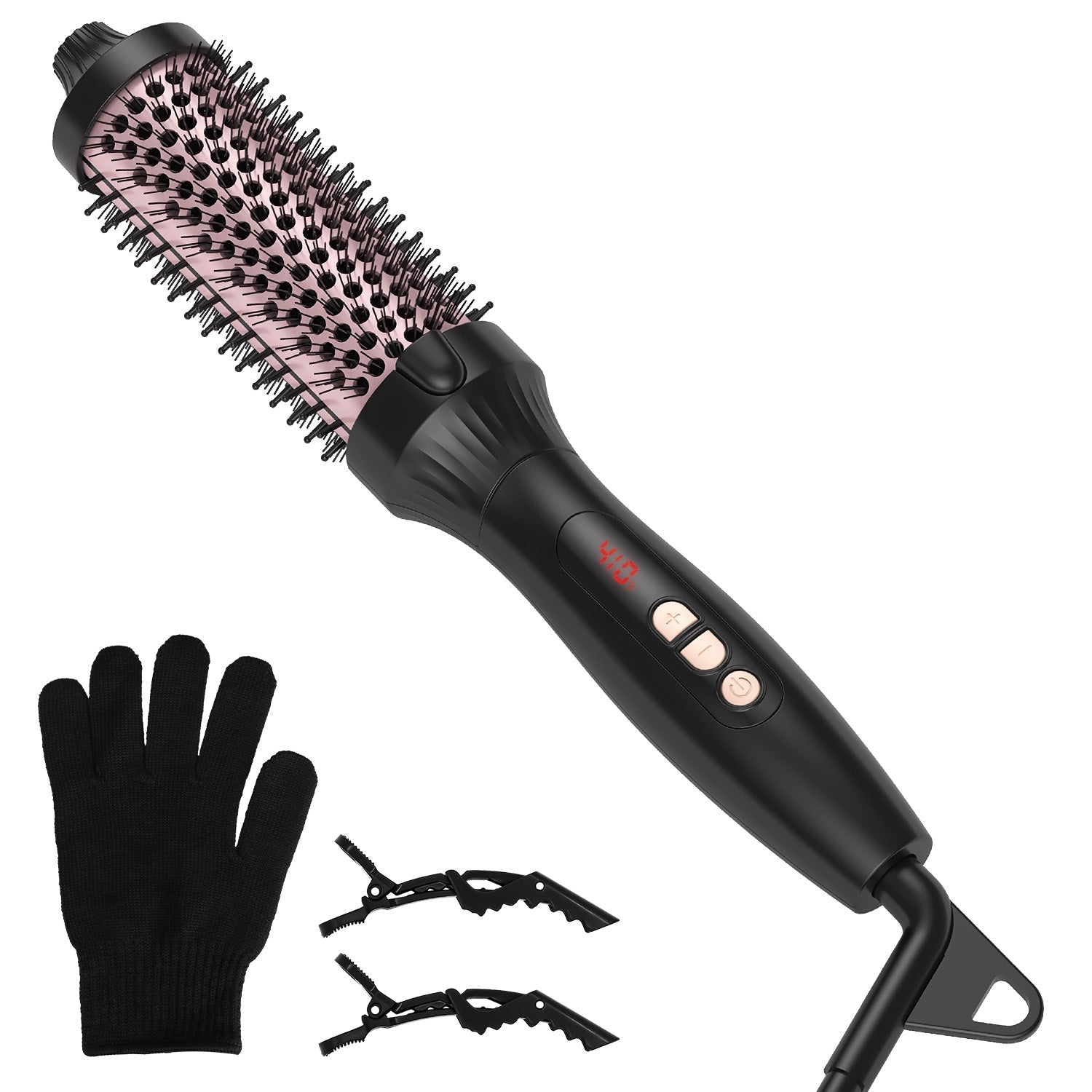 3 In 1 Thermal Brush Hair Curler Brush Hair Curler Straightener with 10 Heating Levels 30S Fast Heating Fit for All Hair Types for Home Travel GBruno Store