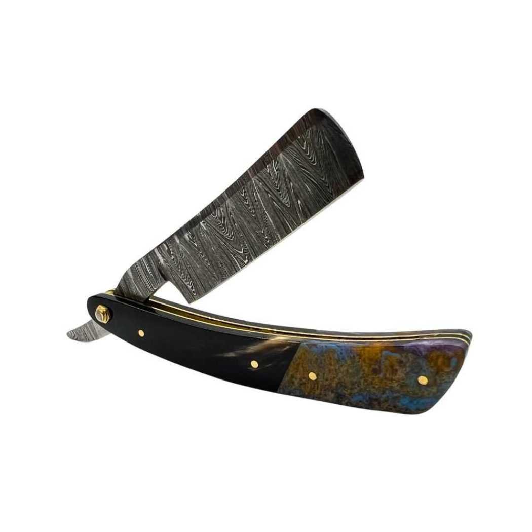 Damascus Steel Straight Razor Shave Essentials