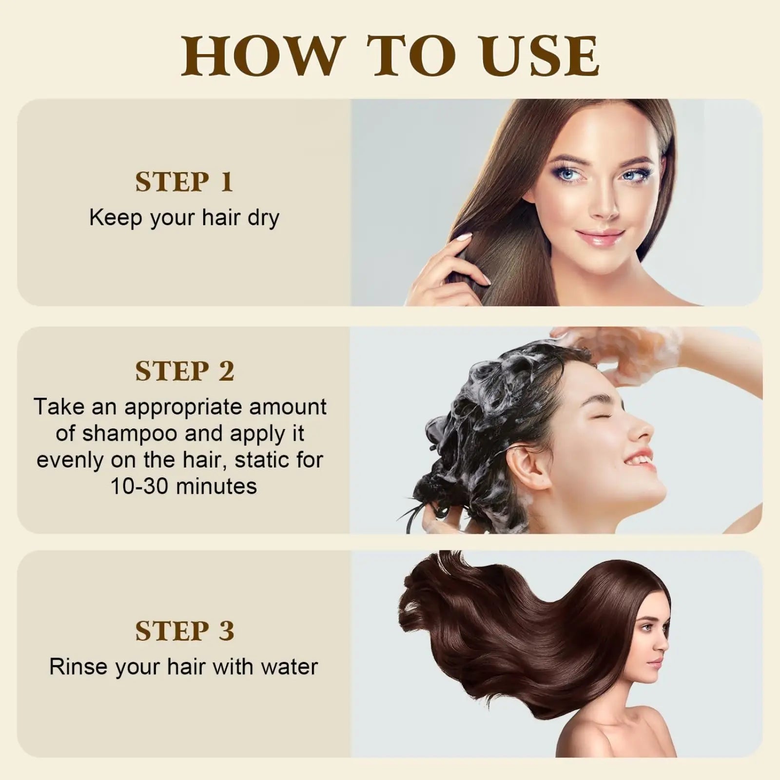 Dark Brown Hair Dye Shampoo 200ml Moisturizing Formula ARBA Global