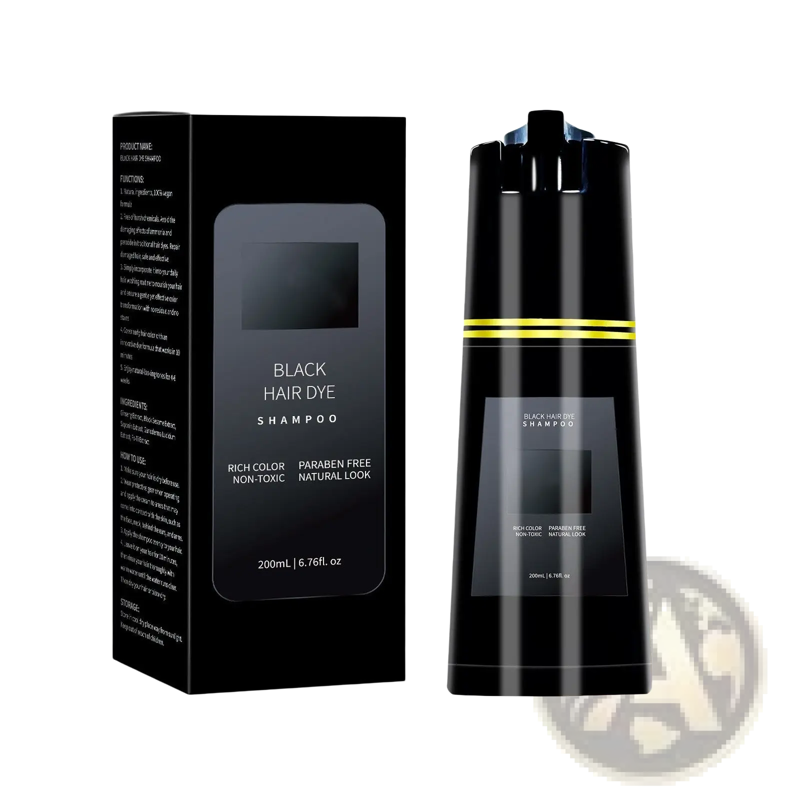 Dark Brown Hair Dye Shampoo 200ml Moisturizing Formula ARBA Global