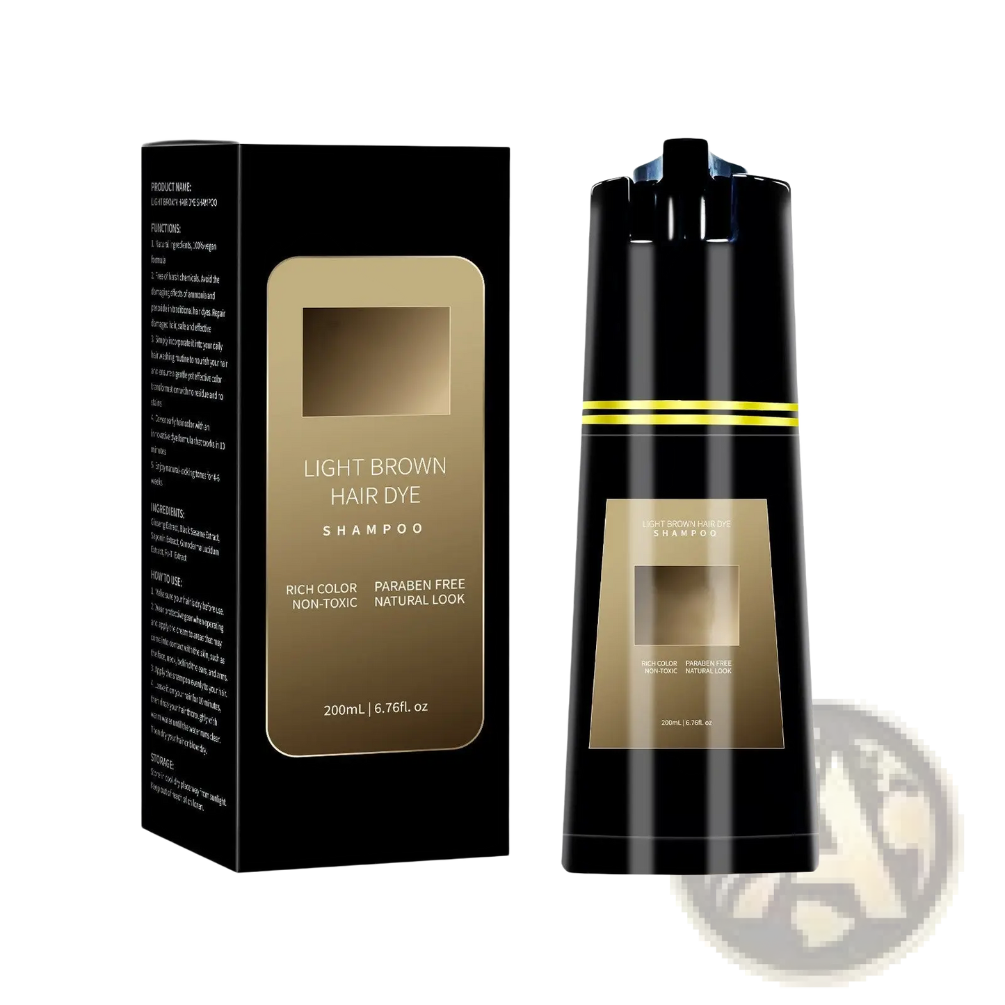 Dark Brown Hair Dye Shampoo 200ml Moisturizing Formula ARBA Global