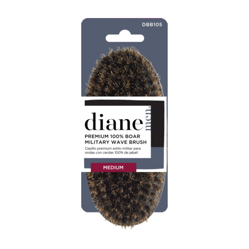 DIANE 100% BOAR OG MILITARY BRUSH (#DBB105) N.O.S. Barber Supply