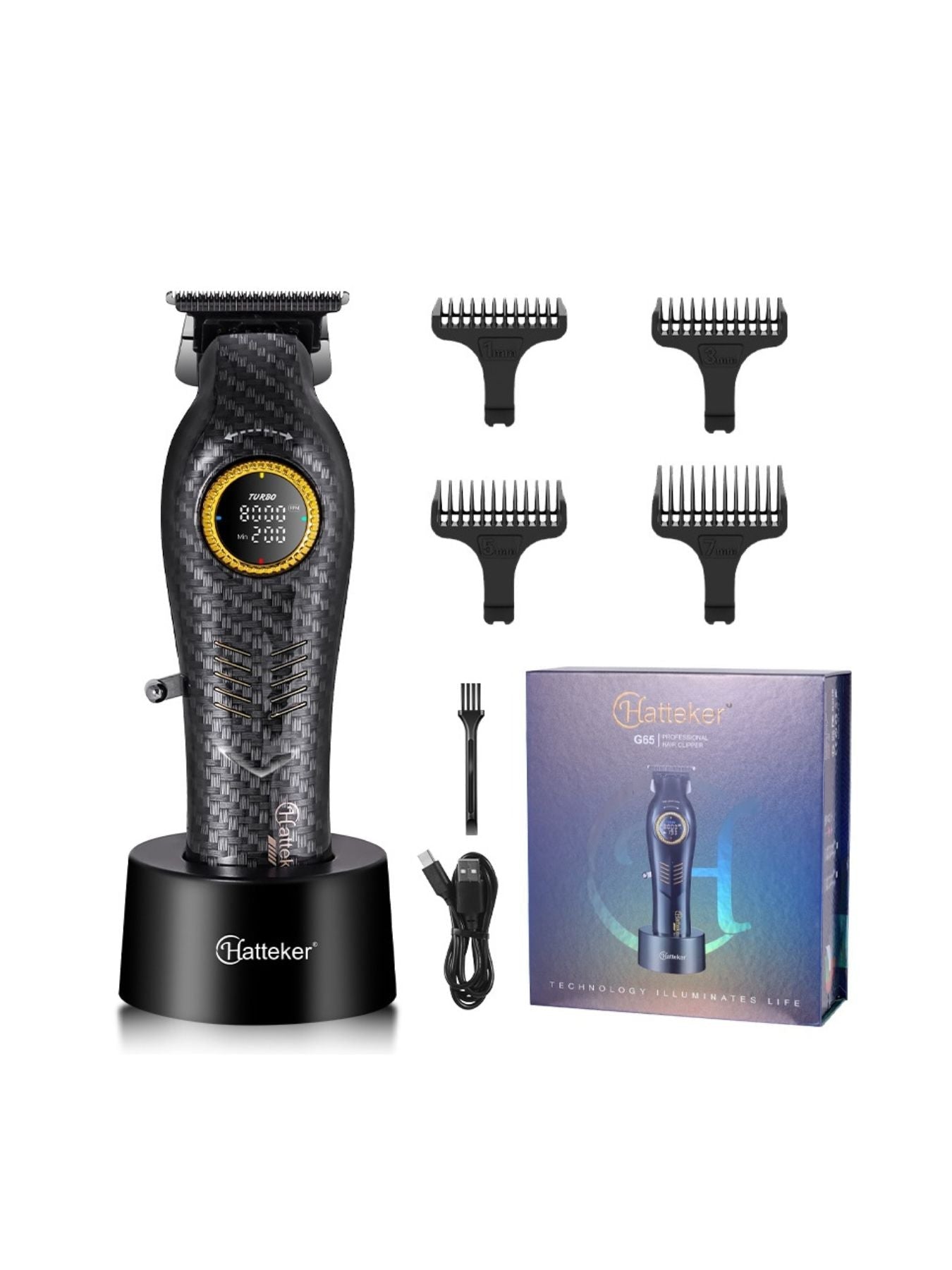 Cordless Hair Clipper with LED Display Unique Oils