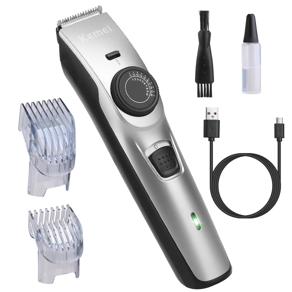 Cordless Beard Trimmer USB Rechargeable Beard Grooming Kit Electric Razor Hair Shaver Clipper with Precision Dial GBruno Store