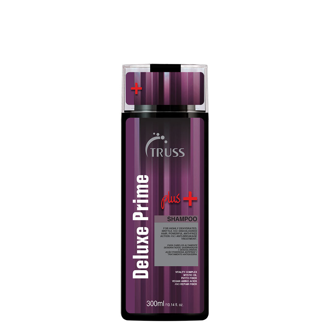 Truss Deluxe Prime+ Shampoo – Anti-Frizz & Anti-Breakage Repair Shampoo for Dry, Damaged Hair, 10.1 fl oz (300ml) VIP Extensions