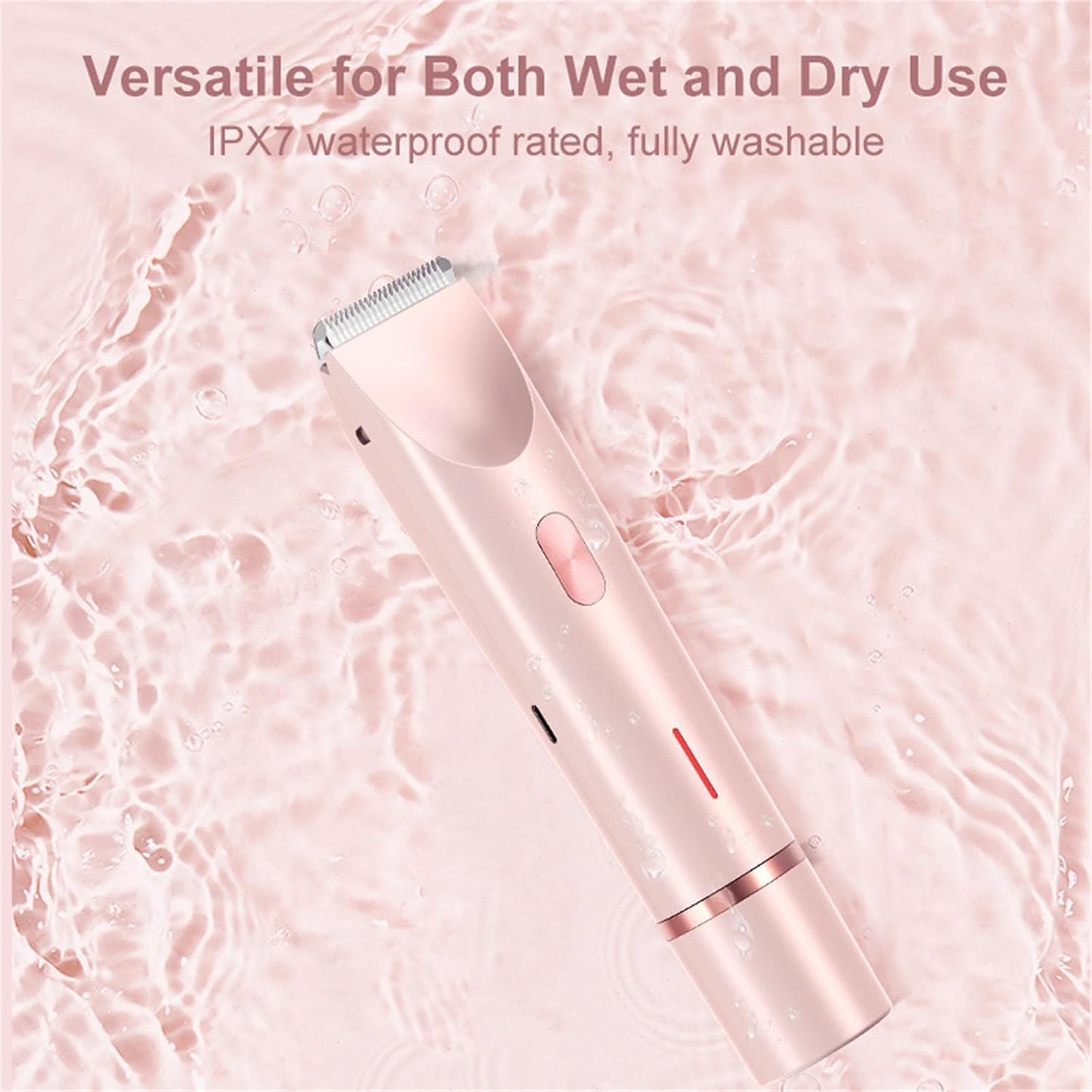 Dermawave Trimmer 2.0, Dermawave Electric Shaver, Gloaura Razor,Reshline Shaver,Smoovi 2.0 BikiniShaver,Omnicove Ladyshaver,Lazzda Bikini Trimmer,2 in 1 Women Electric Dualhead Bikini Trimmer (Pink)