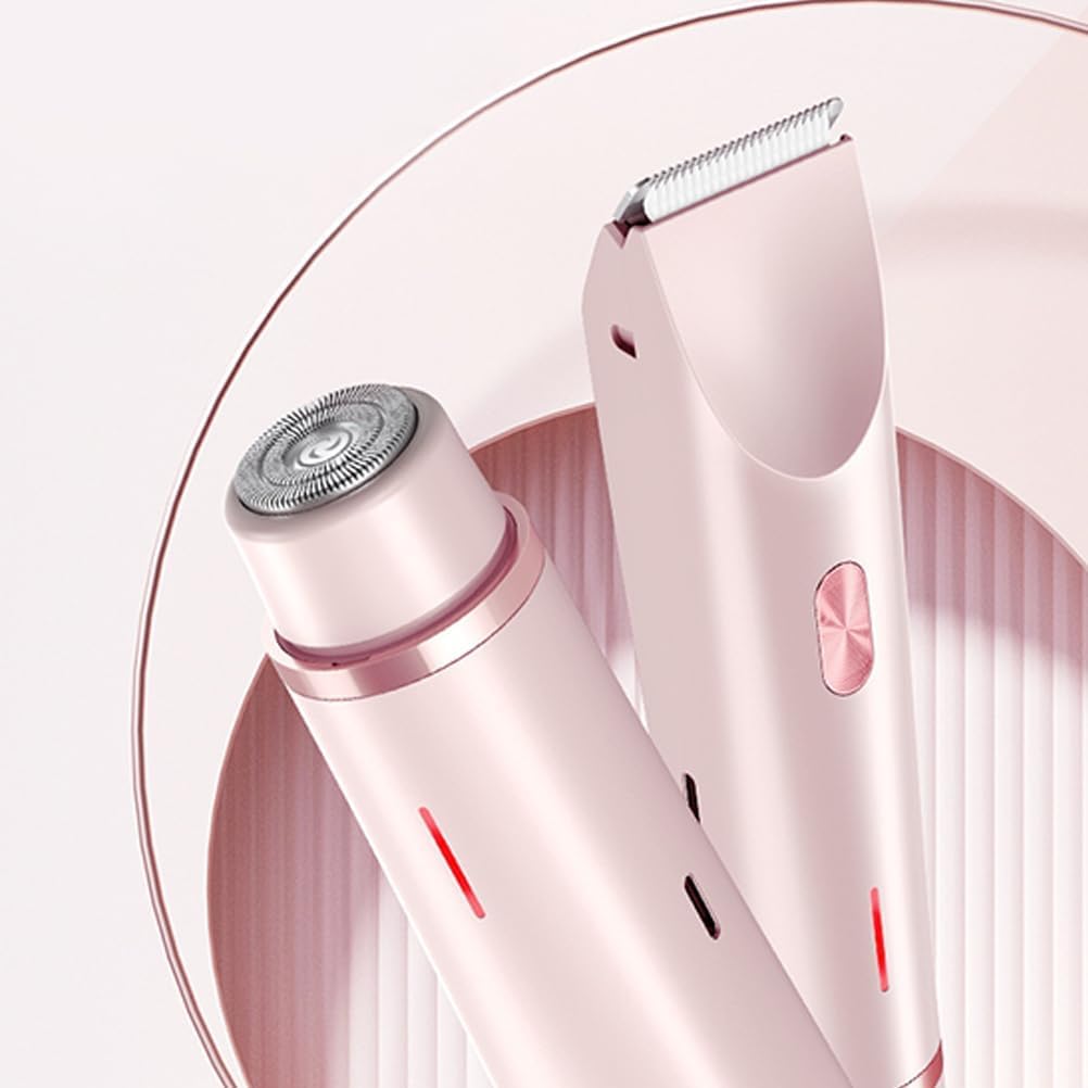 Dermawave Trimmer 2.0, Dermawave Electric Shaver, Gloaura Razor,Reshline Shaver,Smoovi 2.0 BikiniShaver,Omnicove Ladyshaver,Lazzda Bikini Trimmer,2 in 1 Women Electric Dualhead Bikini Trimmer (Pink)