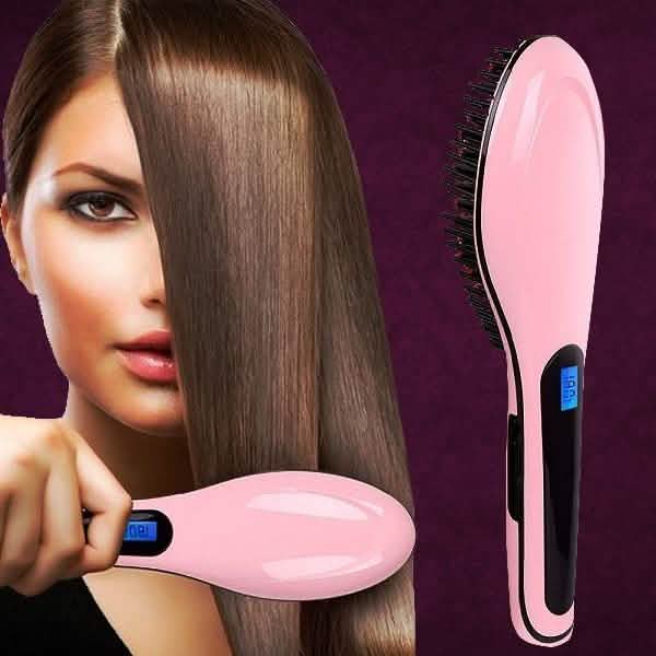 Detangling Hair Straightener Brush - Assorted Colors DailySale