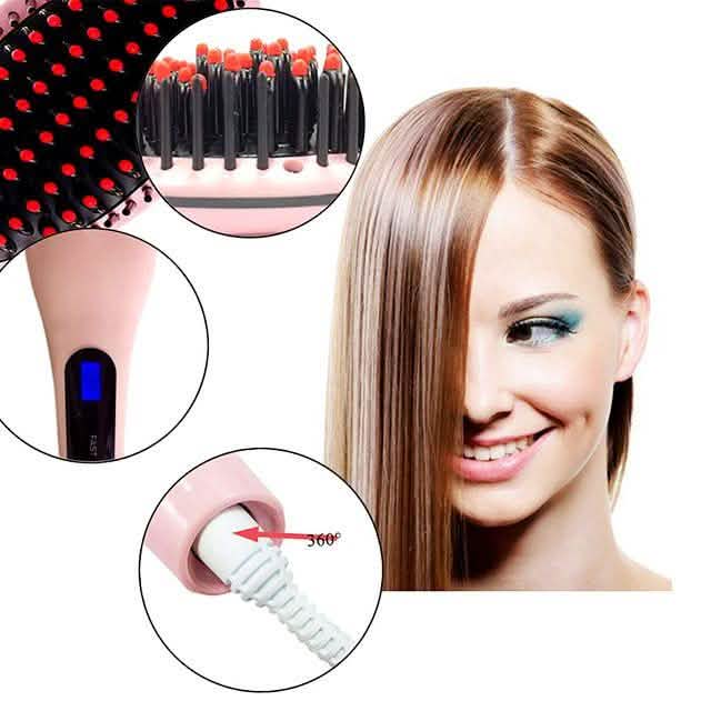 Detangling Hair Straightener Brush - Assorted Colors DailySale