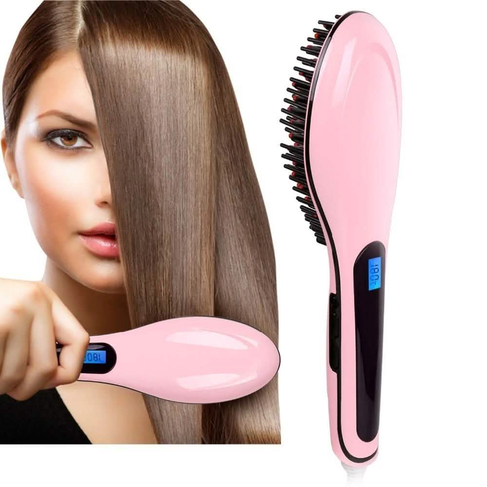 Detangling Hair Straightener Brush - Assorted Colors DailySale