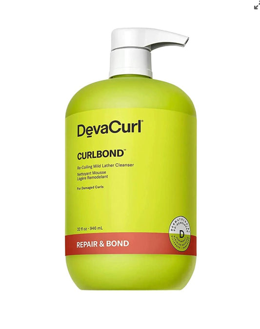 DevaCurl CurlBond Re-Coiling Mild Lather Cleanser, 32 oz VIP Extensions