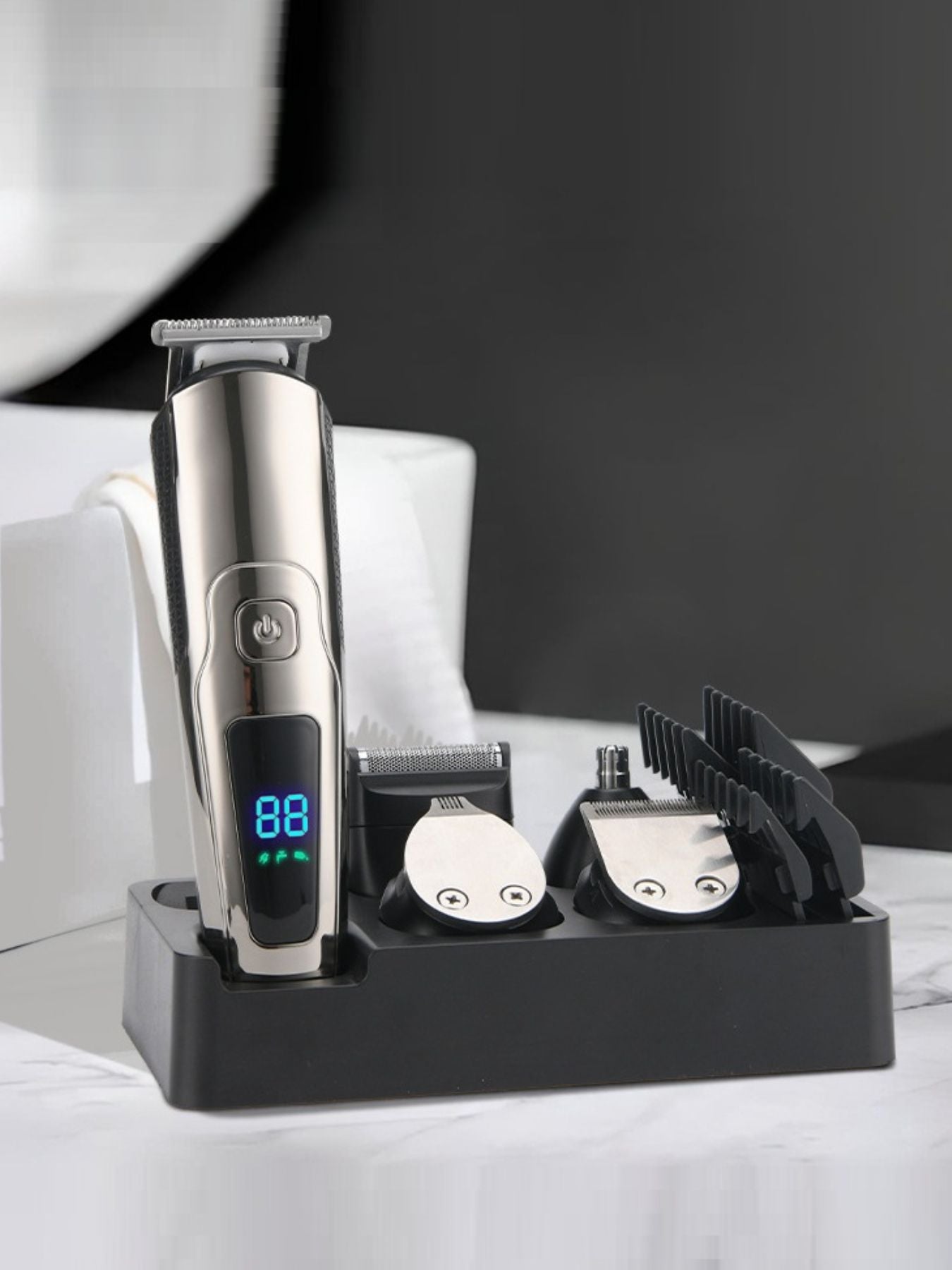 Waterproof Hair Clipper with LED Display Unique Oils