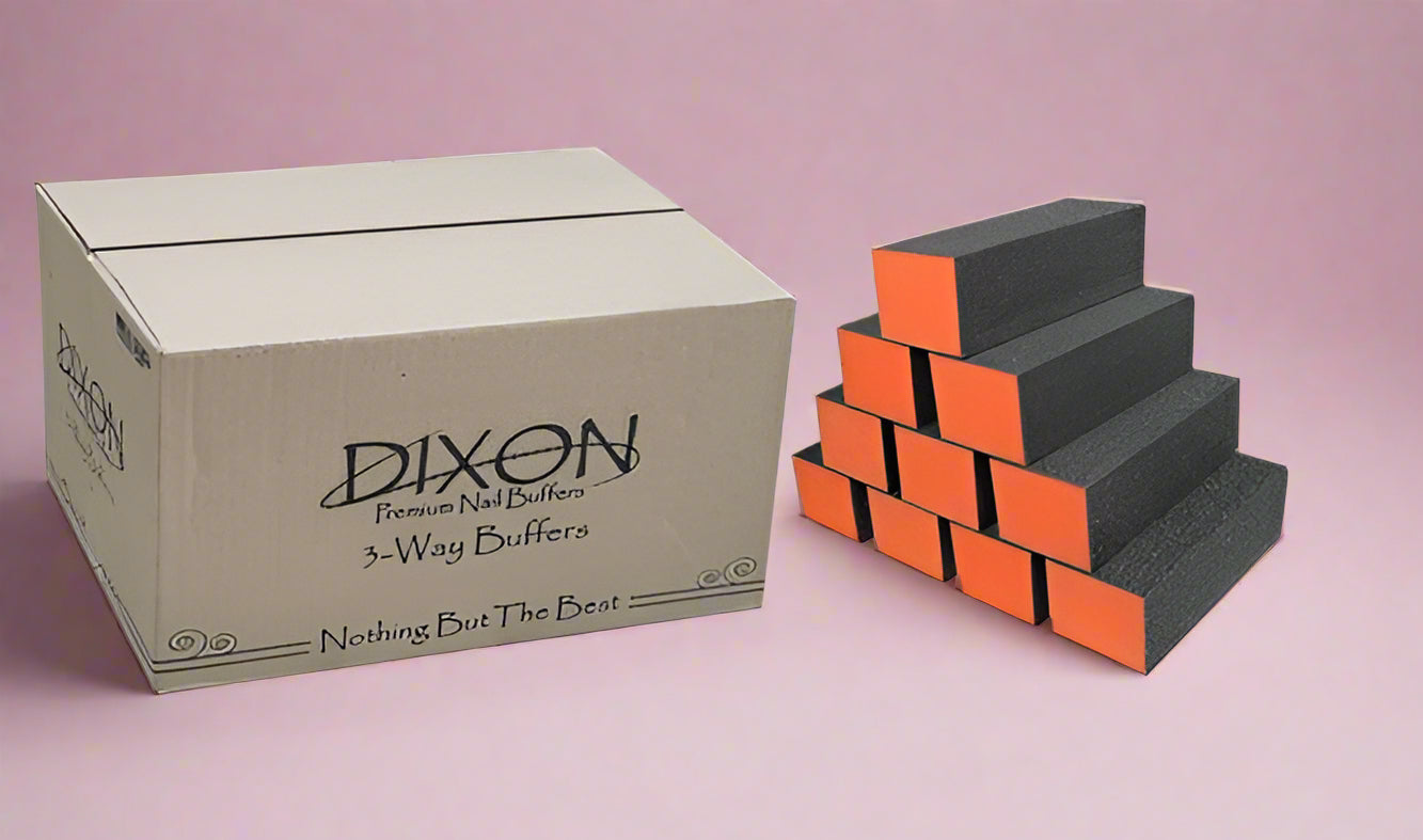 *Dixon Buffer Case Orange Black 100|180 - 500 per CS Lunali Nail Supply