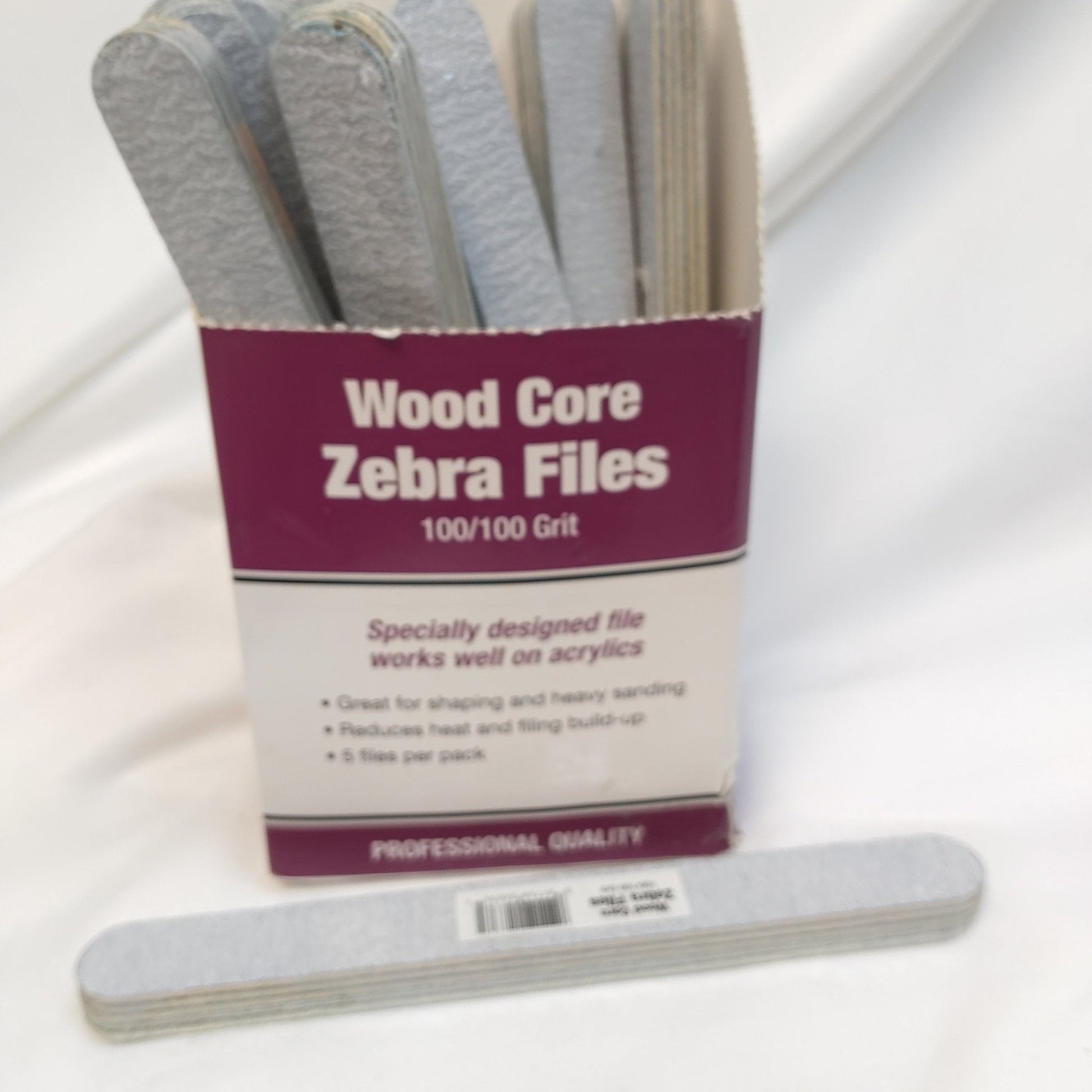 DL Professional Wood Core Zebra Files 5 Pcs VIP Extensions