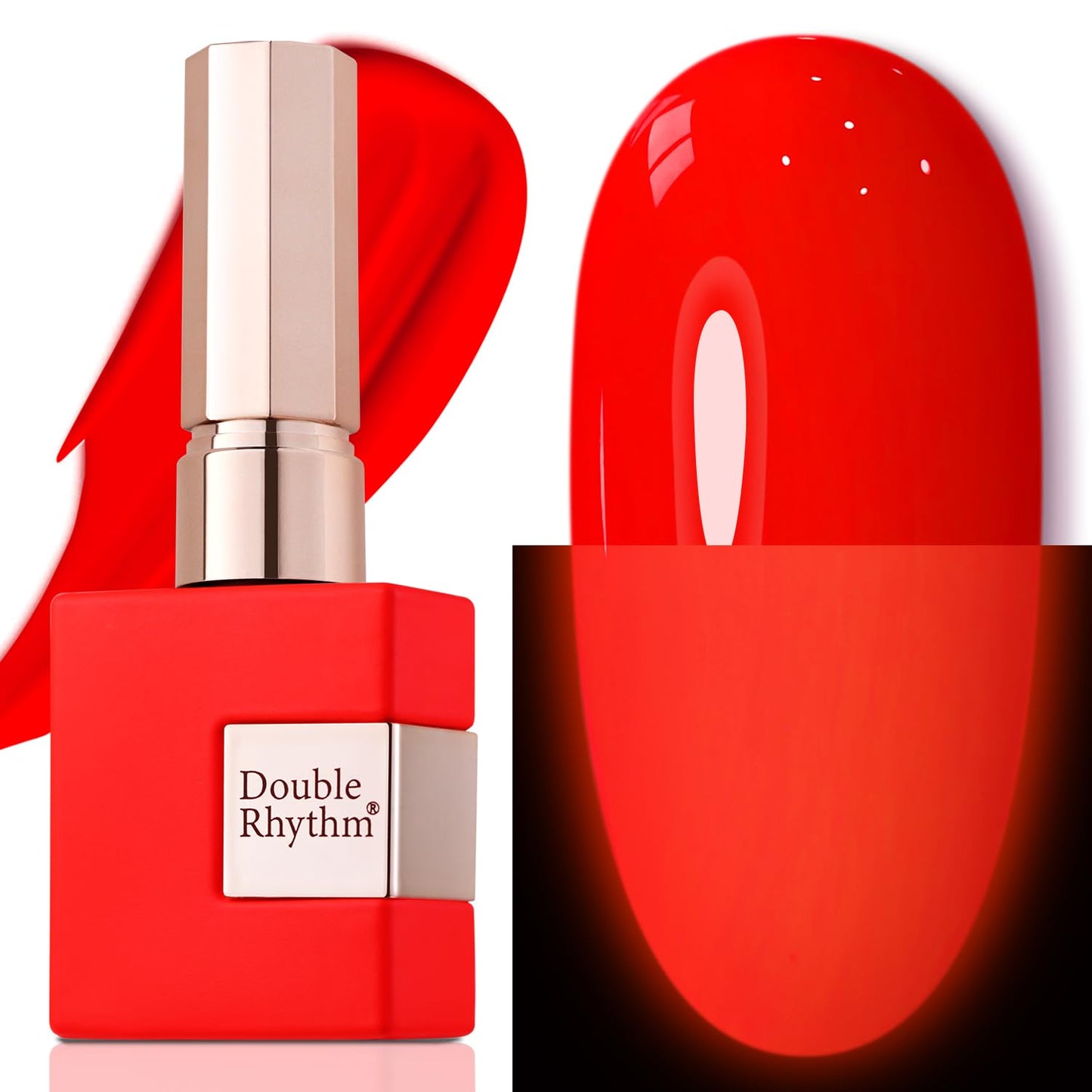 Double Rhythm 15ML Gel Nail Polish Pure Sheer Same Color Same Bottle Soak Off Gel Polish Art Manicure Salon DIY at Home for Women (Milky White-A1075)