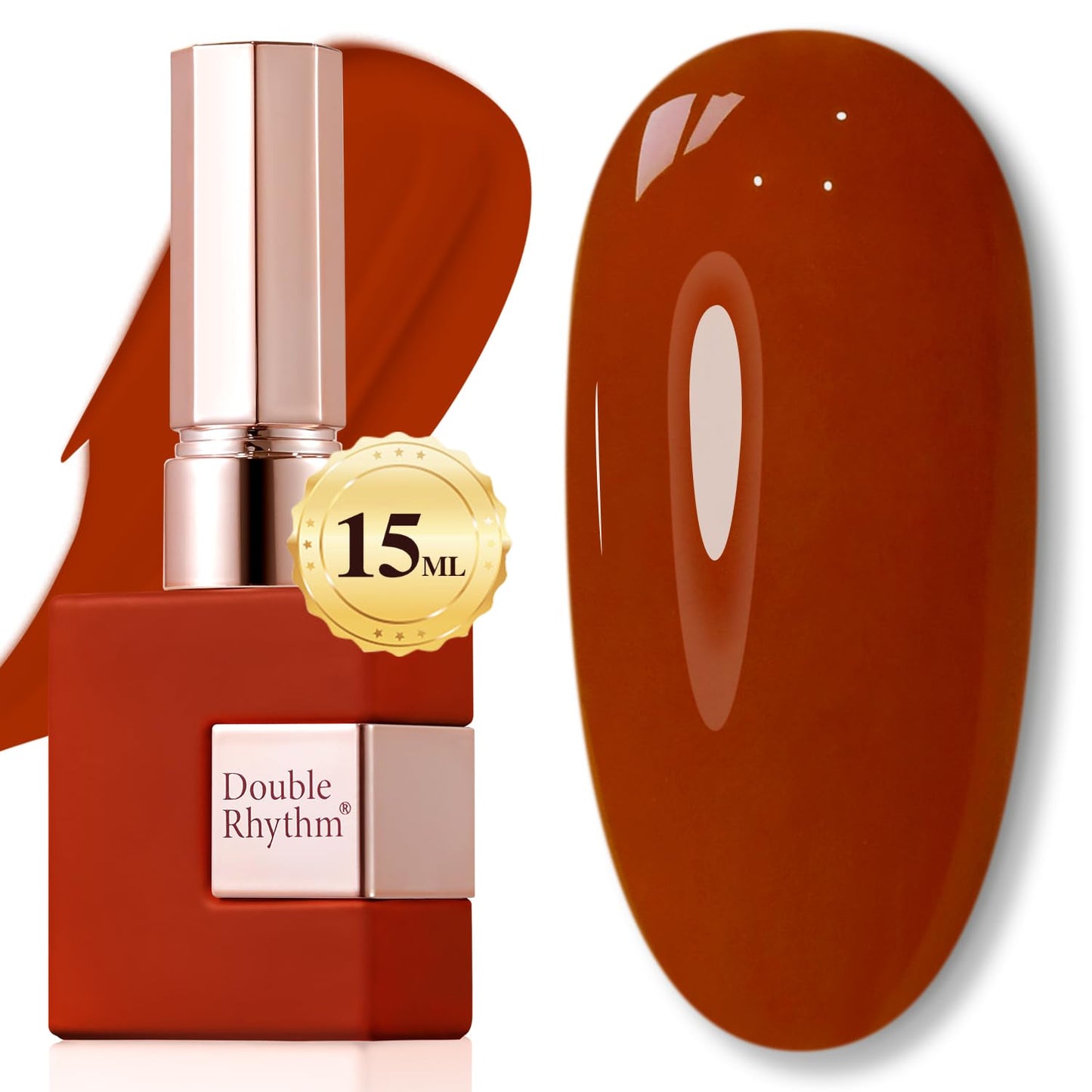Double Rhythm 15ML Gel Nail Polish Pure Sheer Same Color Same Bottle Soak Off Gel Polish Art Manicure Salon DIY at Home for Women (Milky White-A1075)