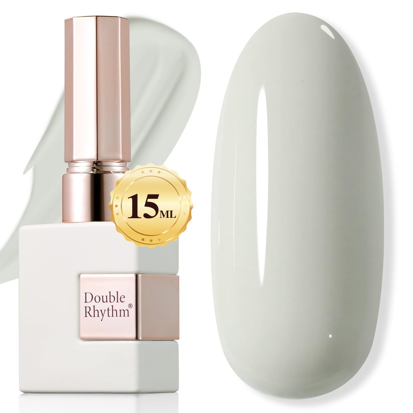Double Rhythm 15ML Gel Nail Polish Pure Sheer Same Color Same Bottle Soak Off Gel Polish Art Manicure Salon DIY at Home for Women (Milky White-A1075)