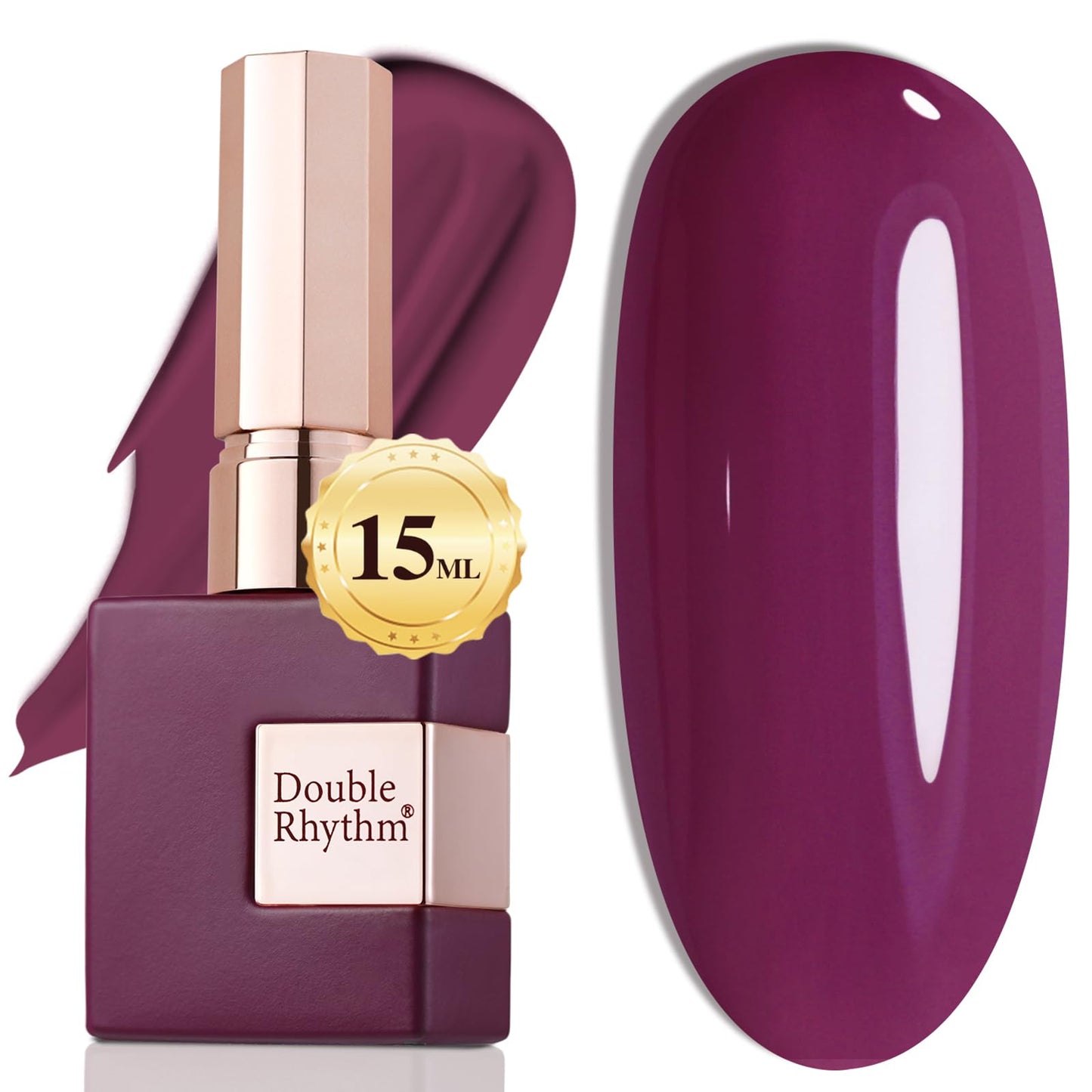 Double Rhythm 15ML Gel Nail Polish Pure Sheer Same Color Same Bottle Soak Off Gel Polish Art Manicure Salon DIY at Home for Women (Milky White-A1075)