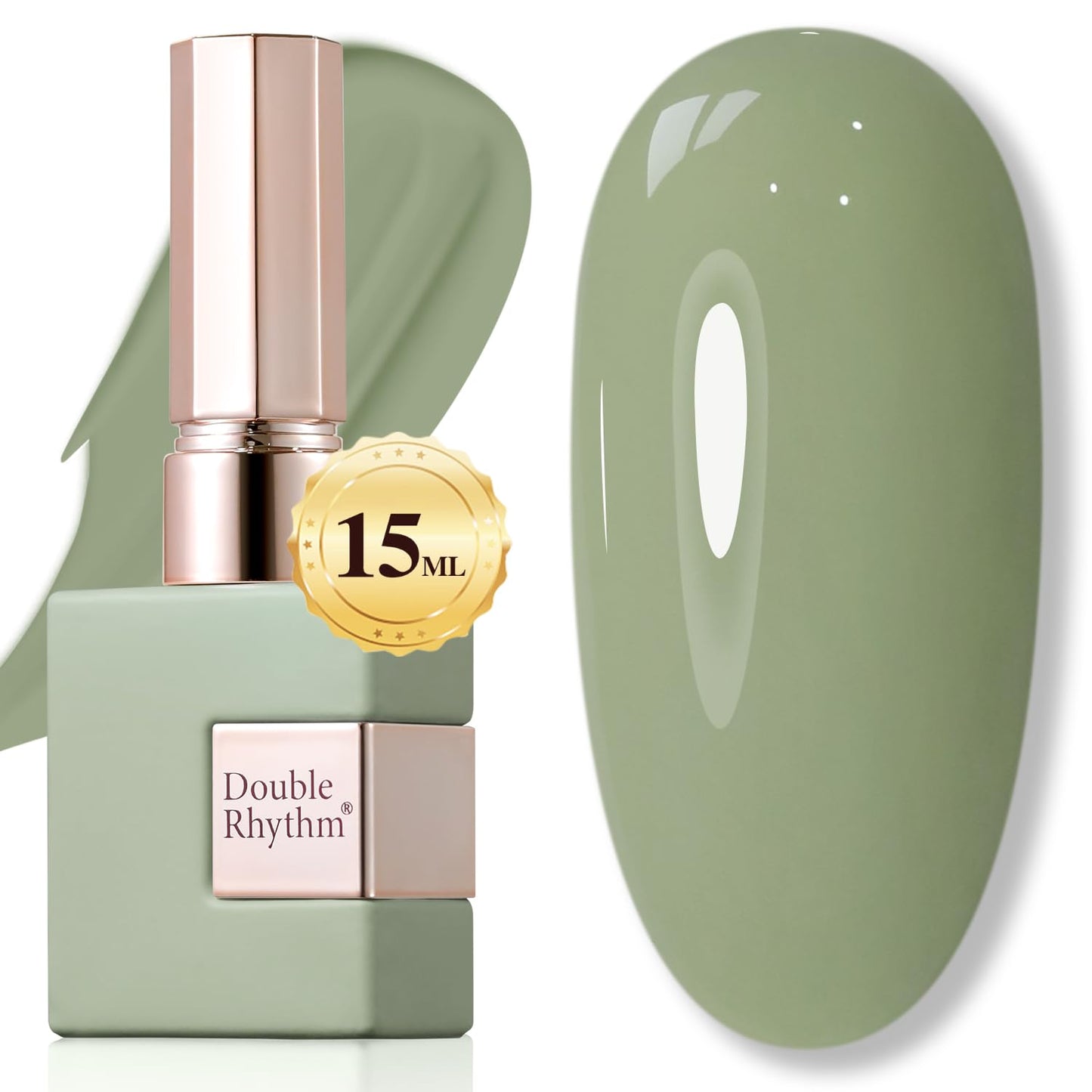 Double Rhythm 15ML Gel Nail Polish Pure Sheer Same Color Same Bottle Soak Off Gel Polish Art Manicure Salon DIY at Home for Women (Milky White-A1075)