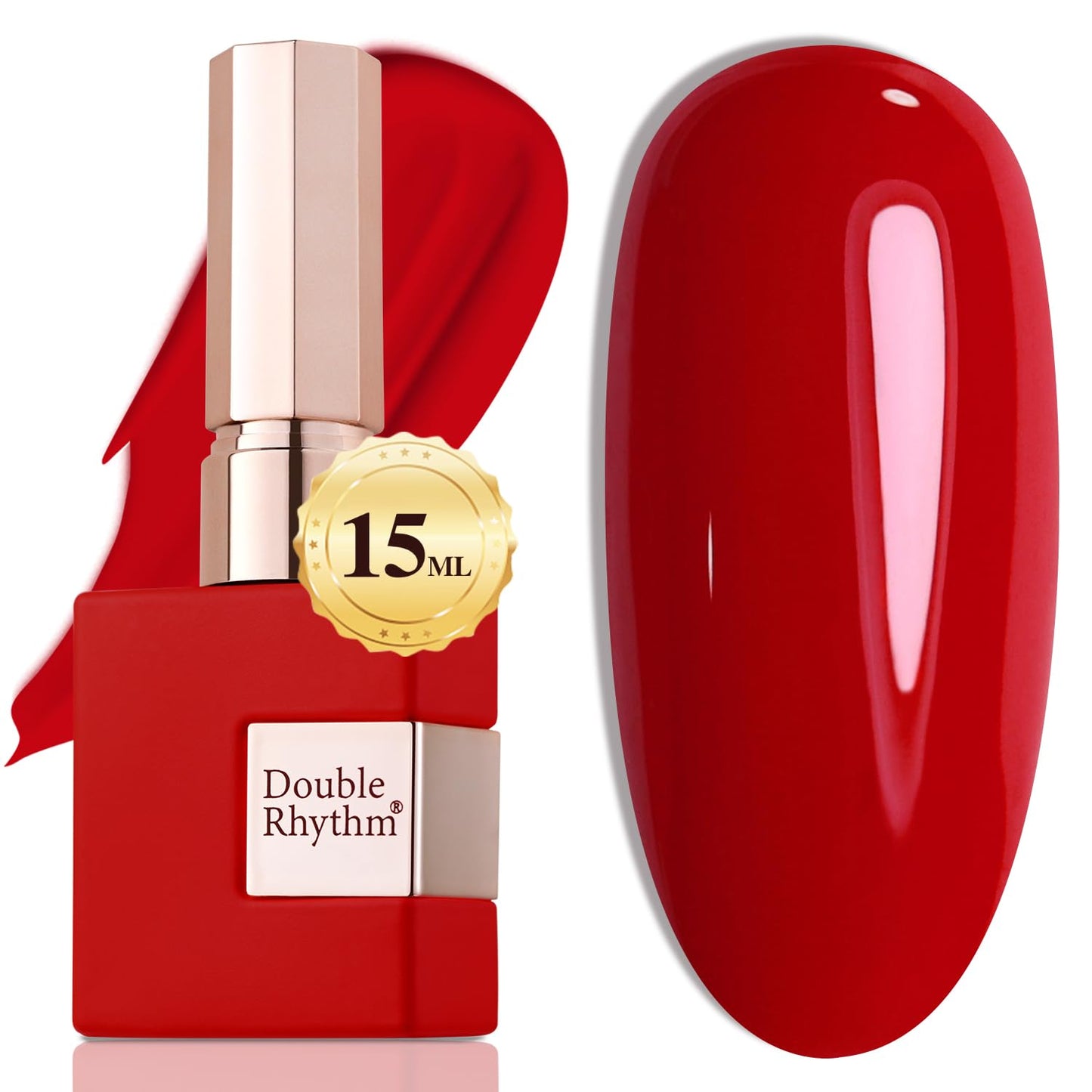 Double Rhythm 15ML Gel Nail Polish Pure Sheer Same Color Same Bottle Soak Off Gel Polish Art Manicure Salon DIY at Home for Women (Milky White-A1075)