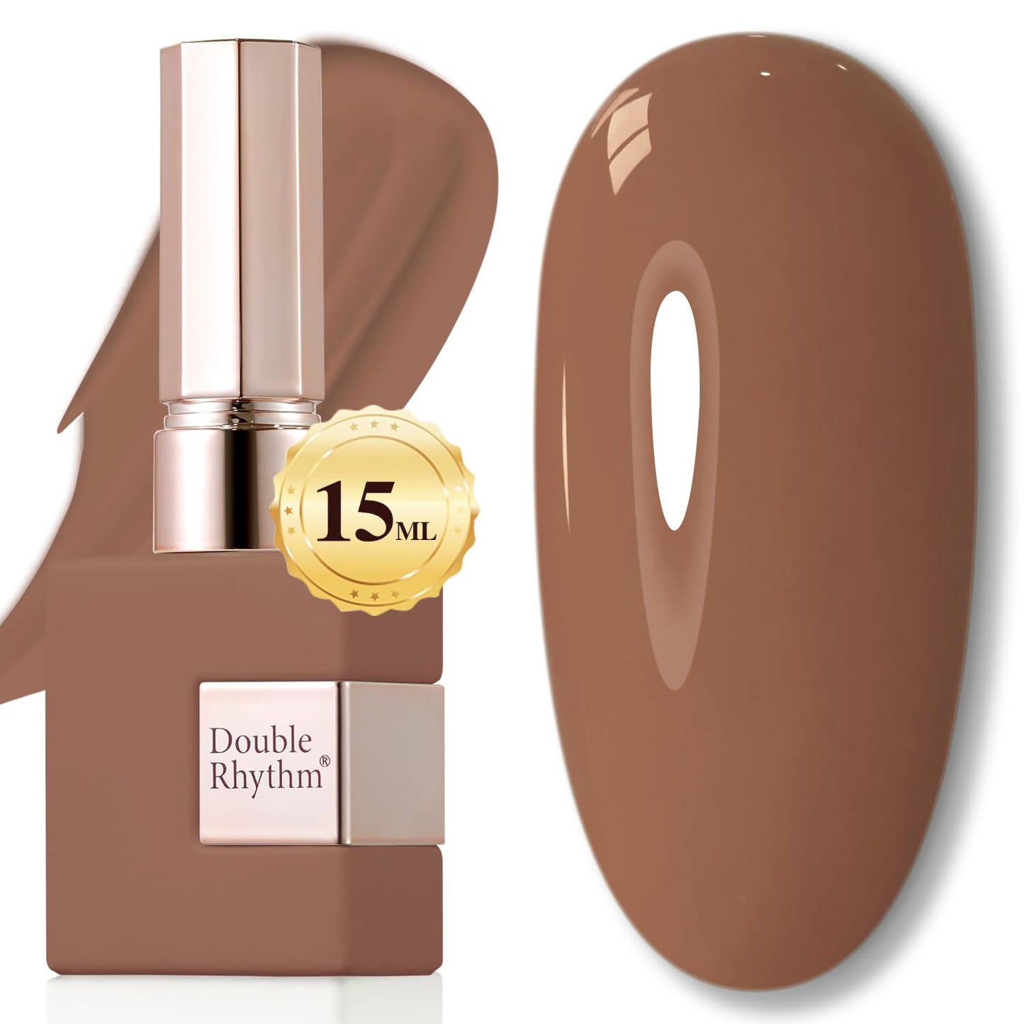Double Rhythm 15ML Gel Nail Polish Pure Sheer Same Color Same Bottle Soak Off Gel Polish Art Manicure Salon DIY at Home for Women (Milky White-A1075)