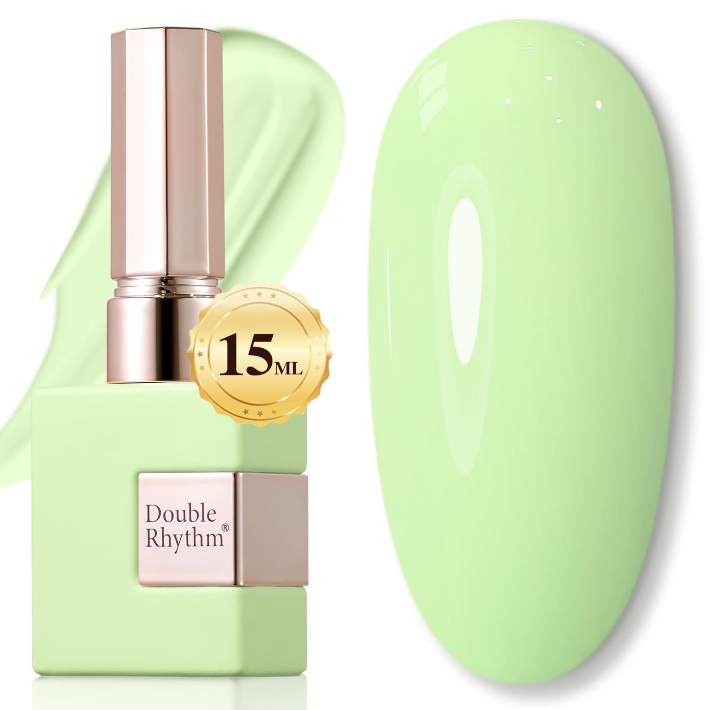 Double Rhythm 15ML Gel Nail Polish Pure Sheer Same Color Same Bottle Soak Off Gel Polish Art Manicure Salon DIY at Home for Women (Milky White-A1075)