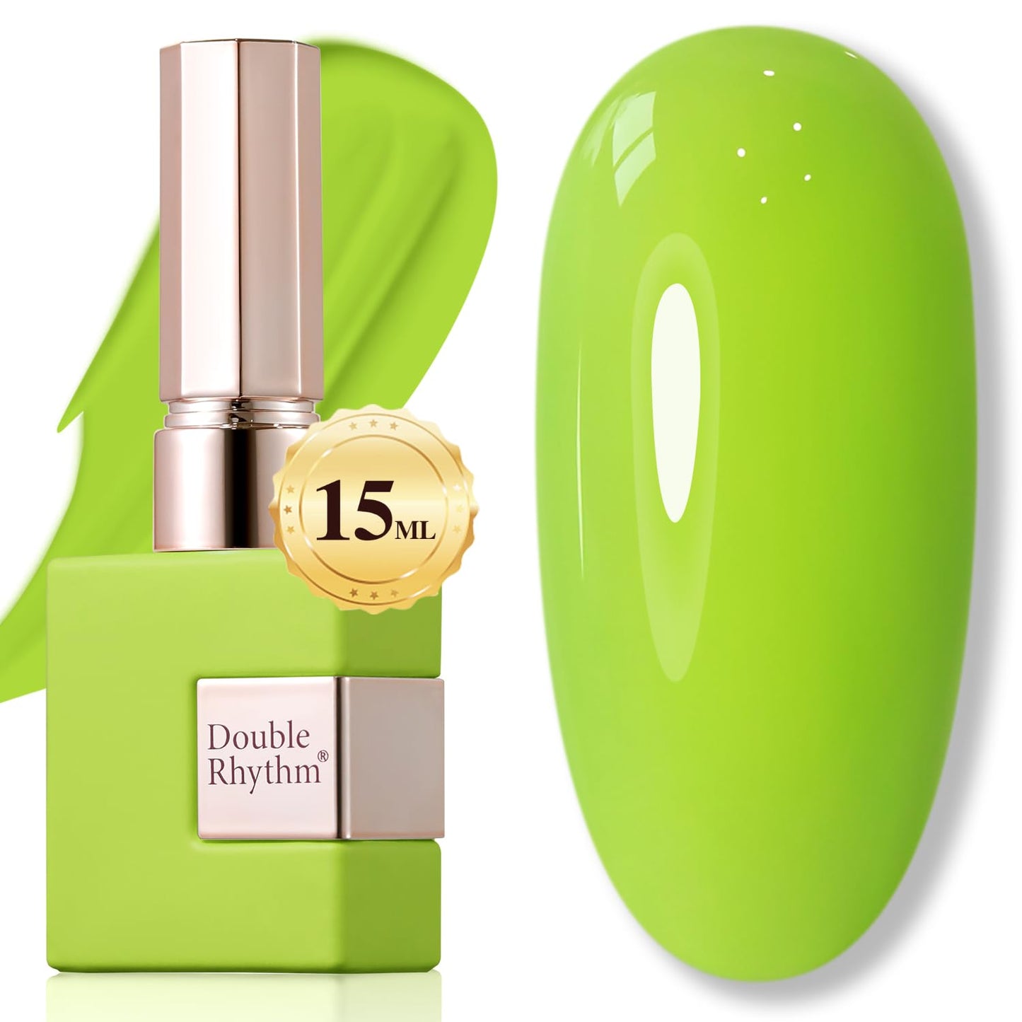 Double Rhythm 15ML Gel Nail Polish Pure Sheer Same Color Same Bottle Soak Off Gel Polish Art Manicure Salon DIY at Home for Women (Milky White-A1075)