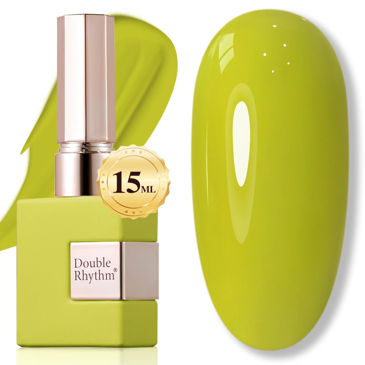 Double Rhythm 15ML Gel Nail Polish Pure Sheer Same Color Same Bottle Soak Off Gel Polish Art Manicure Salon DIY at Home for Women (Milky White-A1075)