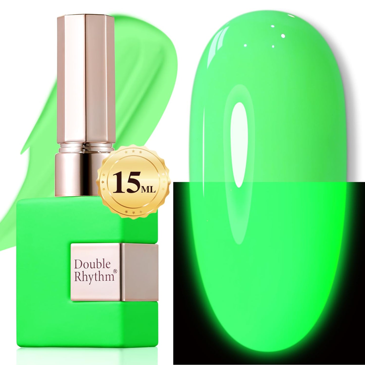 Double Rhythm 15ML Gel Nail Polish Pure Sheer Same Color Same Bottle Soak Off Gel Polish Art Manicure Salon DIY at Home for Women (Milky White-A1075)