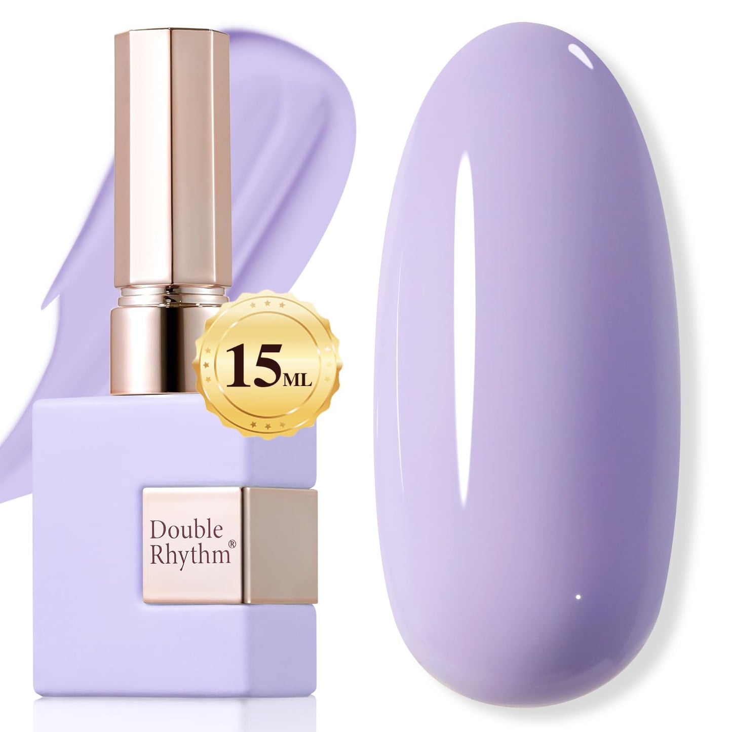 Double Rhythm 15ML Gel Nail Polish Pure Sheer Same Color Same Bottle Soak Off Gel Polish Art Manicure Salon DIY at Home for Women (Milky White-A1075)