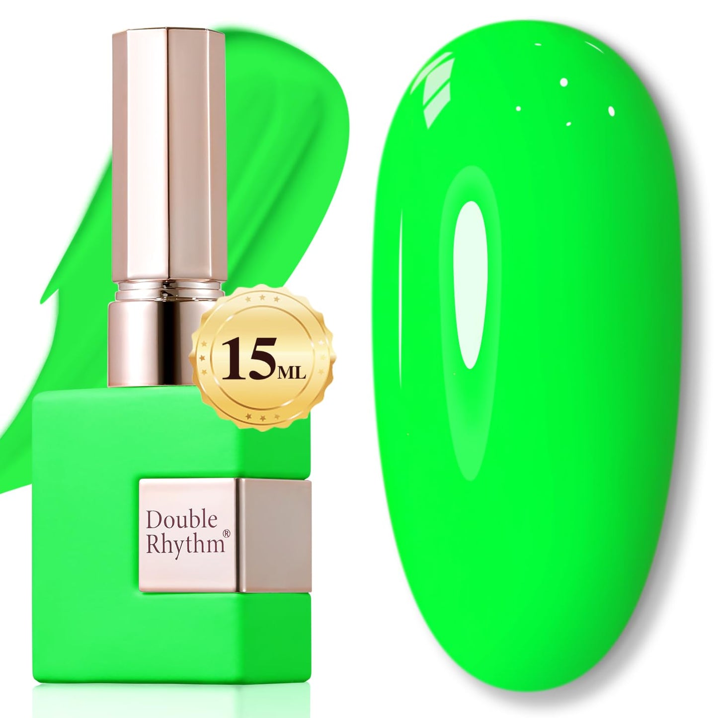 Double Rhythm 15ML Gel Nail Polish Pure Sheer Same Color Same Bottle Soak Off Gel Polish Art Manicure Salon DIY at Home for Women (Milky White-A1075)