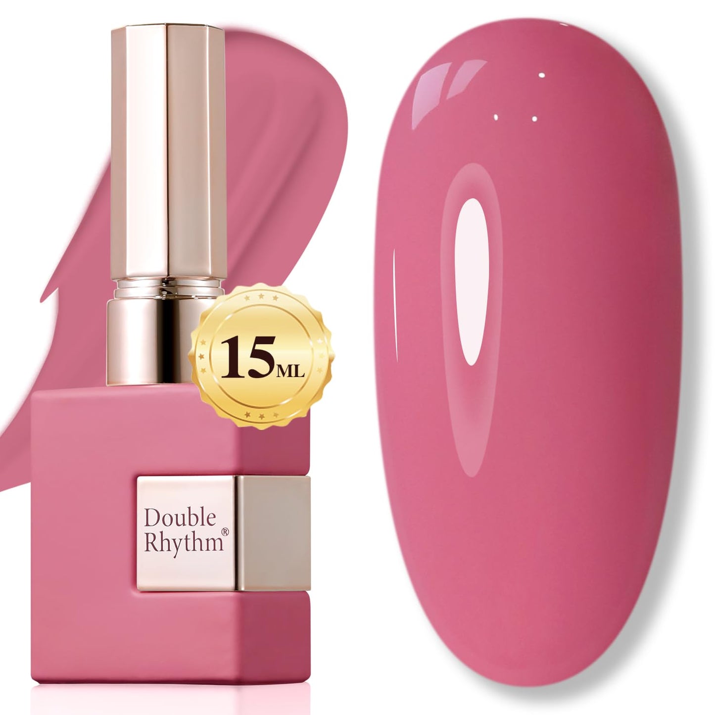 Double Rhythm 15ML Gel Nail Polish Pure Sheer Same Color Same Bottle Soak Off Gel Polish Art Manicure Salon DIY at Home for Women (Milky White-A1075)