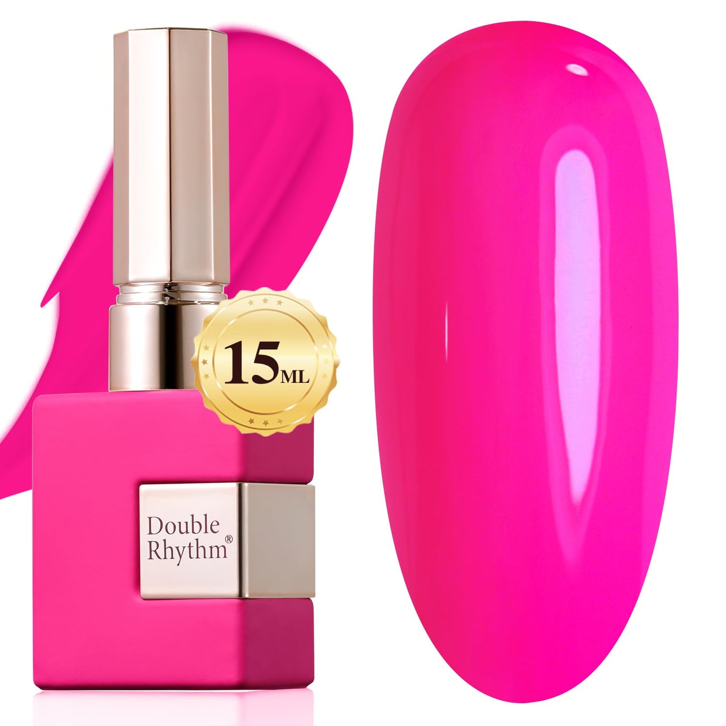 Double Rhythm 15ML Gel Nail Polish Pure Sheer Same Color Same Bottle Soak Off Gel Polish Art Manicure Salon DIY at Home for Women (Milky White-A1075)