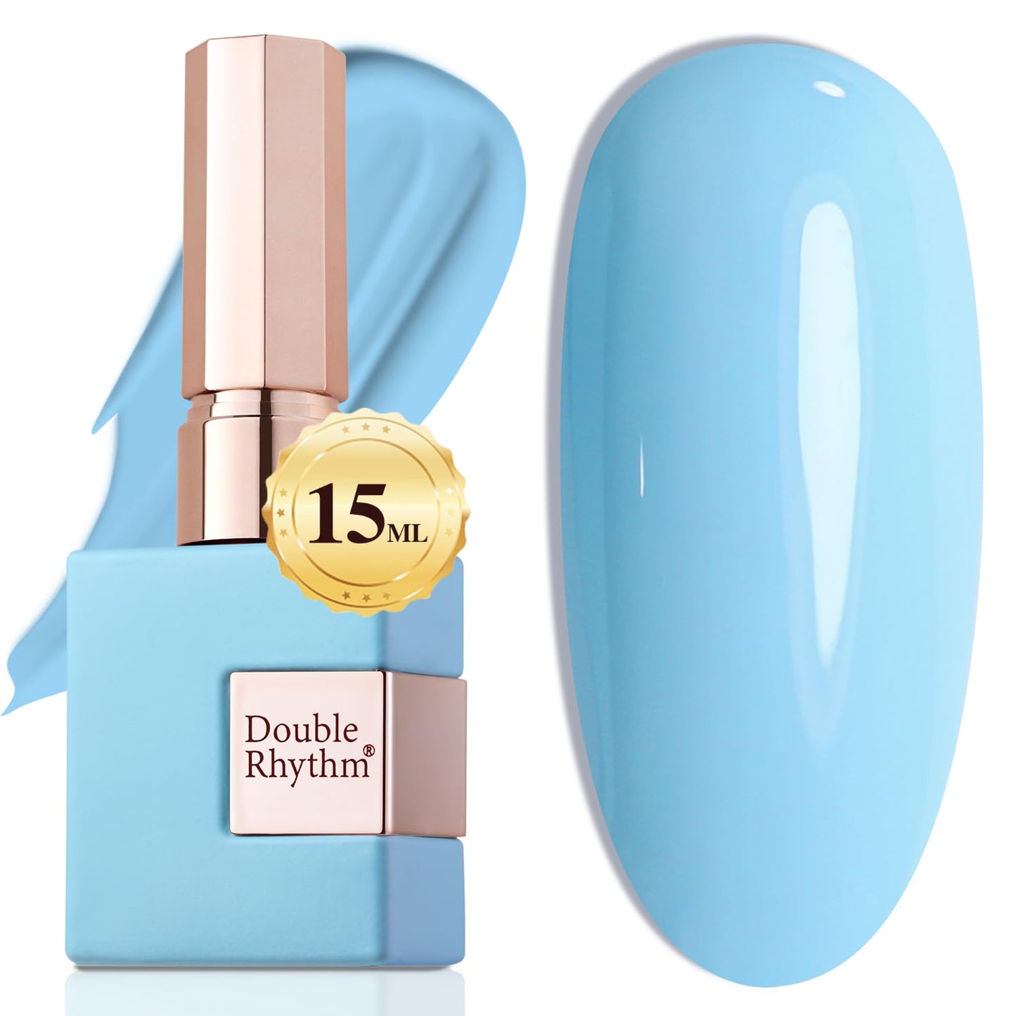Double Rhythm 15ML Gel Nail Polish Pure Sheer Same Color Same Bottle Soak Off Gel Polish Art Manicure Salon DIY at Home for Women (Milky White-A1075)