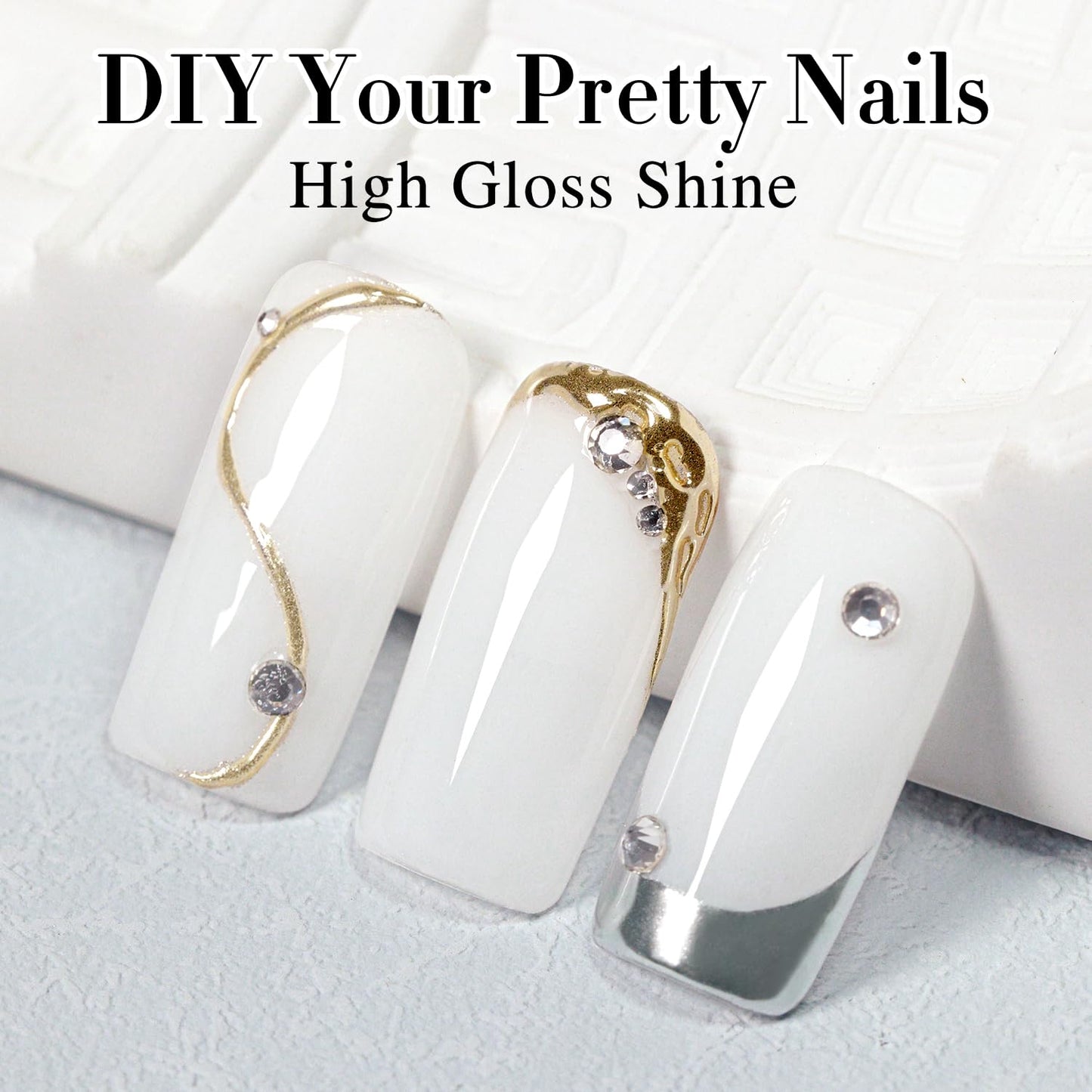 Double Rhythm 15ML Gel Nail Polish Pure Sheer Same Color Same Bottle Soak Off Gel Polish Art Manicure Salon DIY at Home for Women (Milky White-A1075)