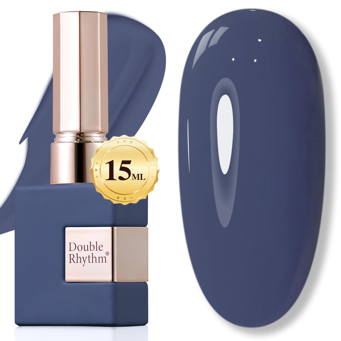 Double Rhythm 15ML Gel Nail Polish Pure Sheer Same Color Same Bottle Soak Off Gel Polish Art Manicure Salon DIY at Home for Women (Milky White-A1075)