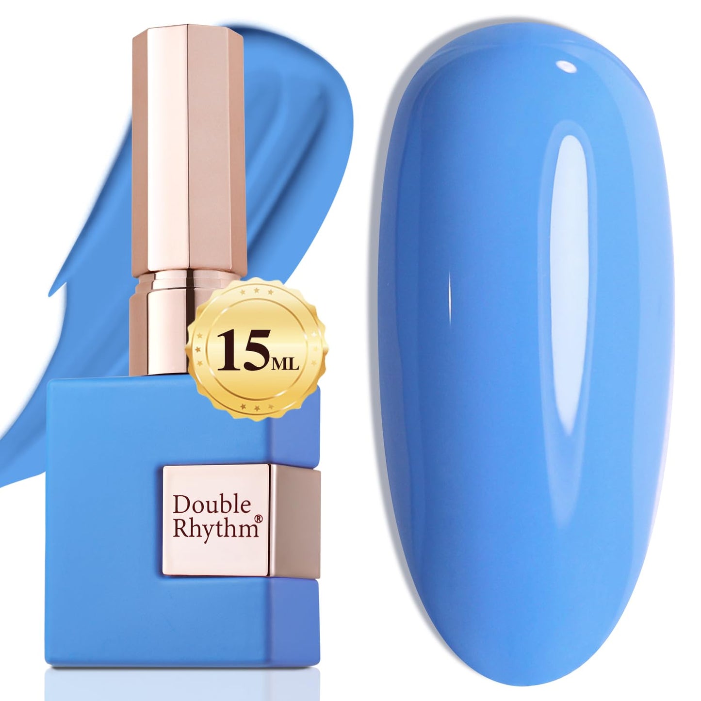 Double Rhythm 15ML Gel Nail Polish Pure Sheer Same Color Same Bottle Soak Off Gel Polish Art Manicure Salon DIY at Home for Women (Milky White-A1075)