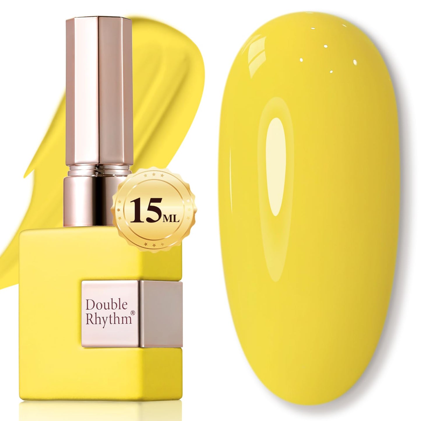 Double Rhythm 15ML Gel Nail Polish Pure Sheer Same Color Same Bottle Soak Off Gel Polish Art Manicure Salon DIY at Home for Women (Milky White-A1075)