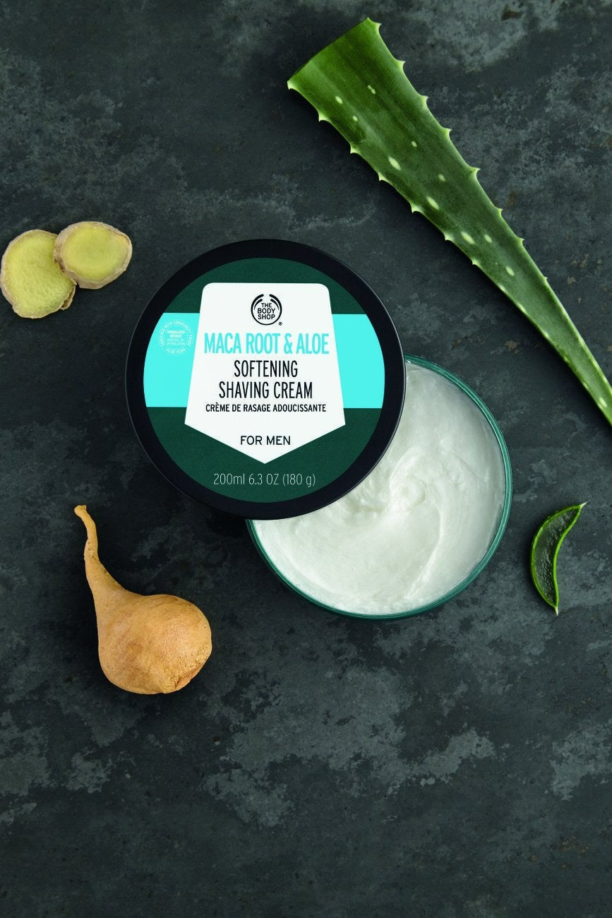 The Body Shop Maca Root & Aloe Softening Shaving Cream For Men Dista